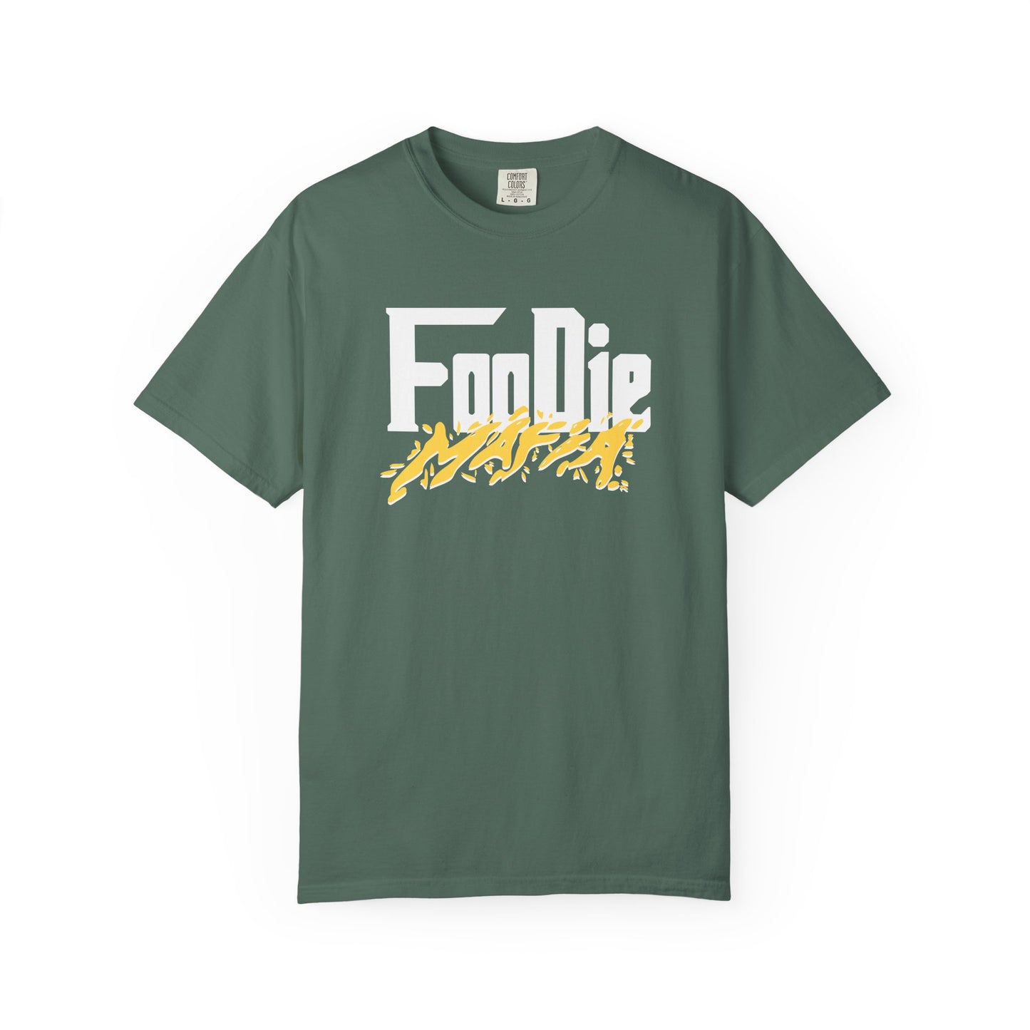 L.O.E.F White Foodie Mafia Unisex Tee Shirt (Yellow)