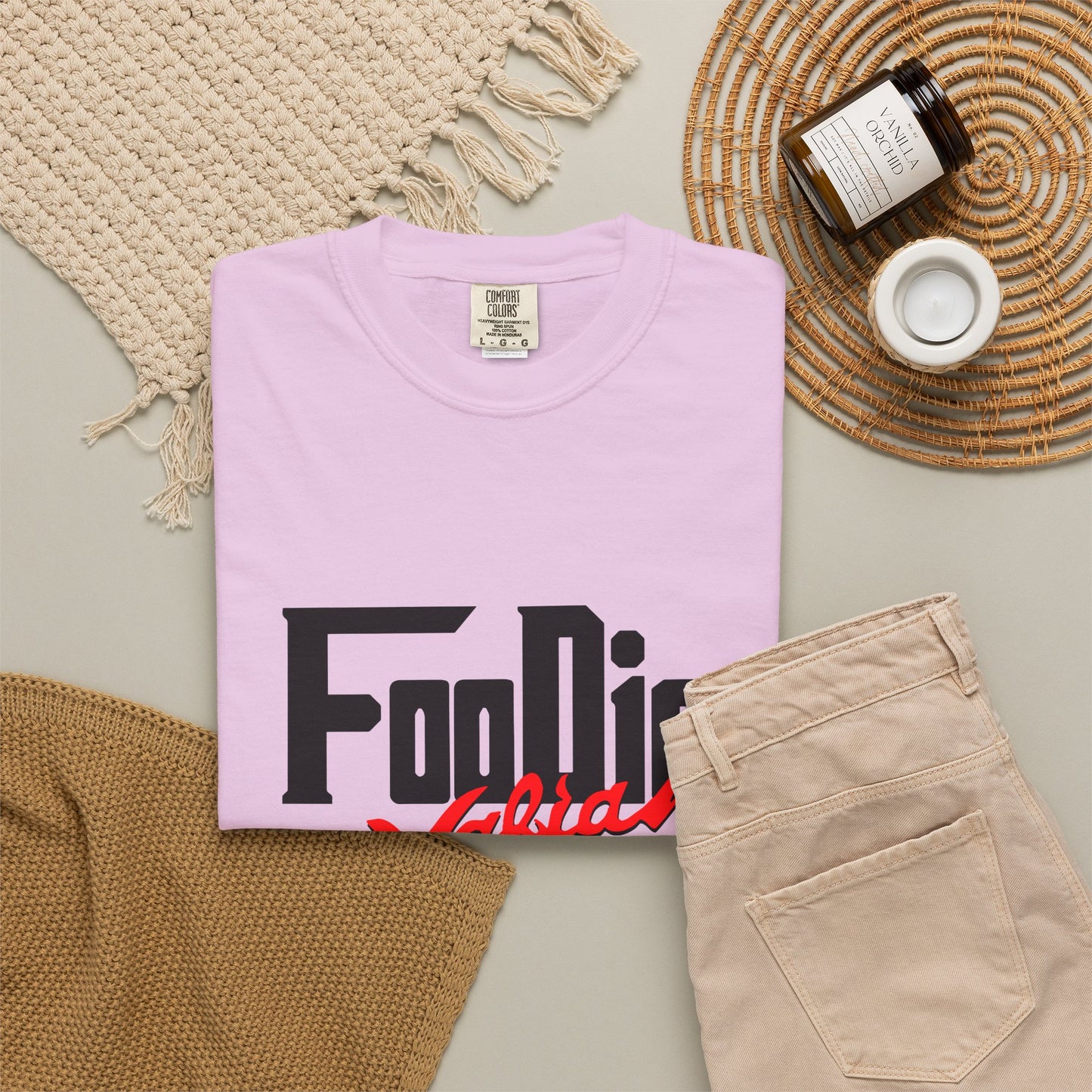 L.O.E.F Foodie Mafia Unisex Tee Shirt (Flat Red)