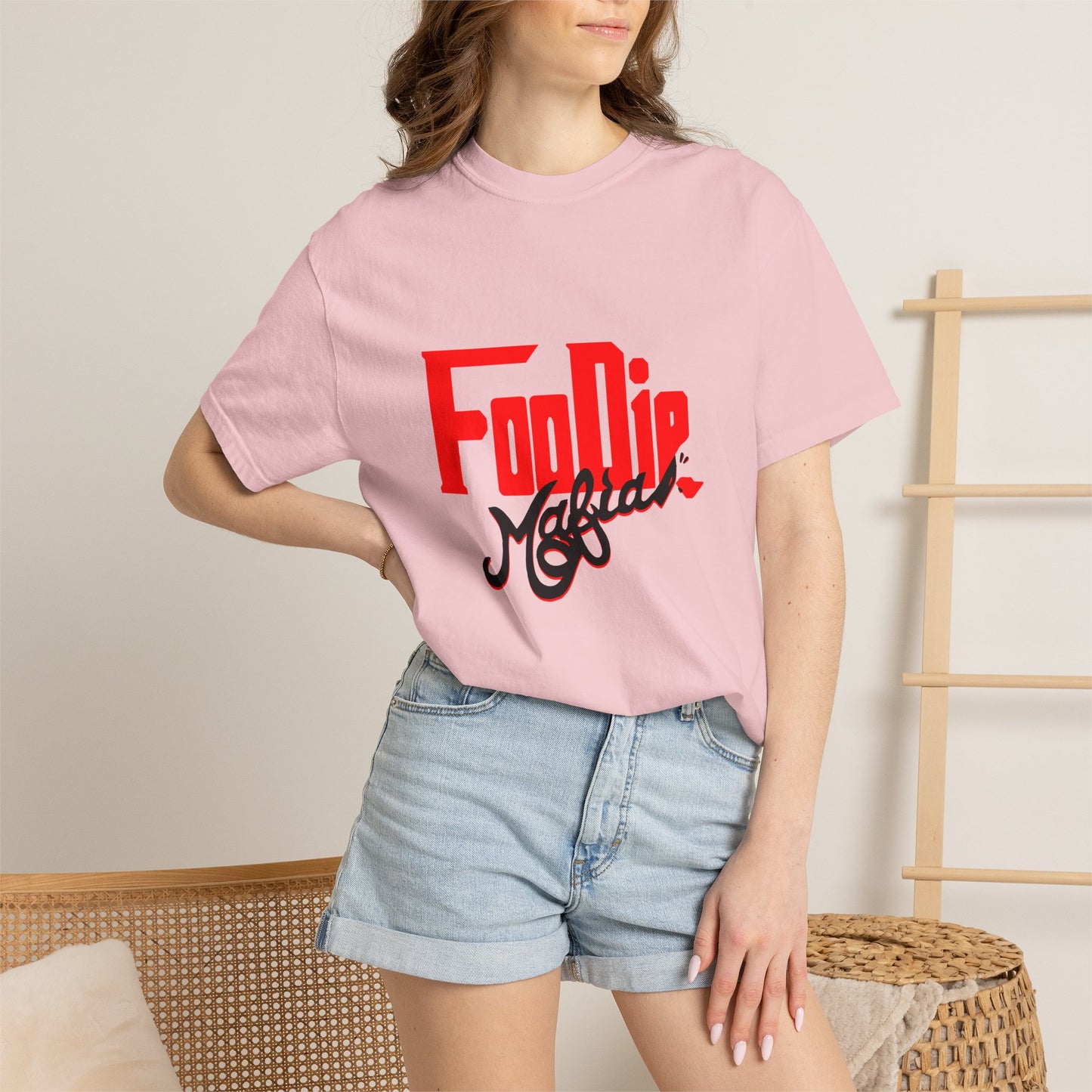 L.O.E.F Red Foodie Mafia Unisex Tee shirt (Black)