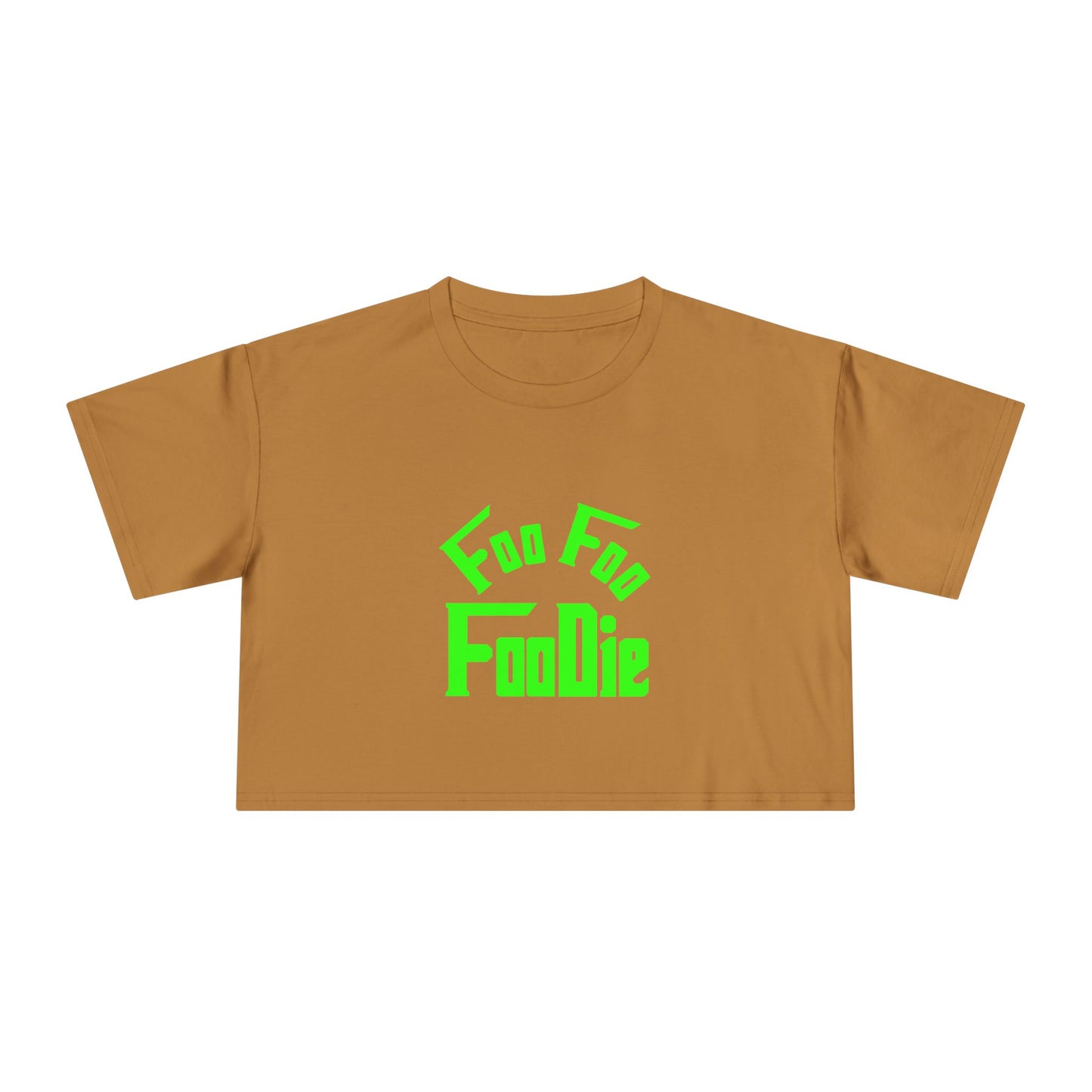 L.O.E.F FOO FOO FOODIE Women Crop Tee(Neon Green)