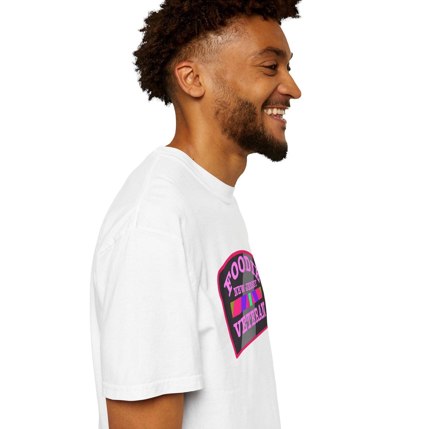L.O.E.F Foodie Veteran NEW JERSEY Unisex Tee Shirt (Pink)
