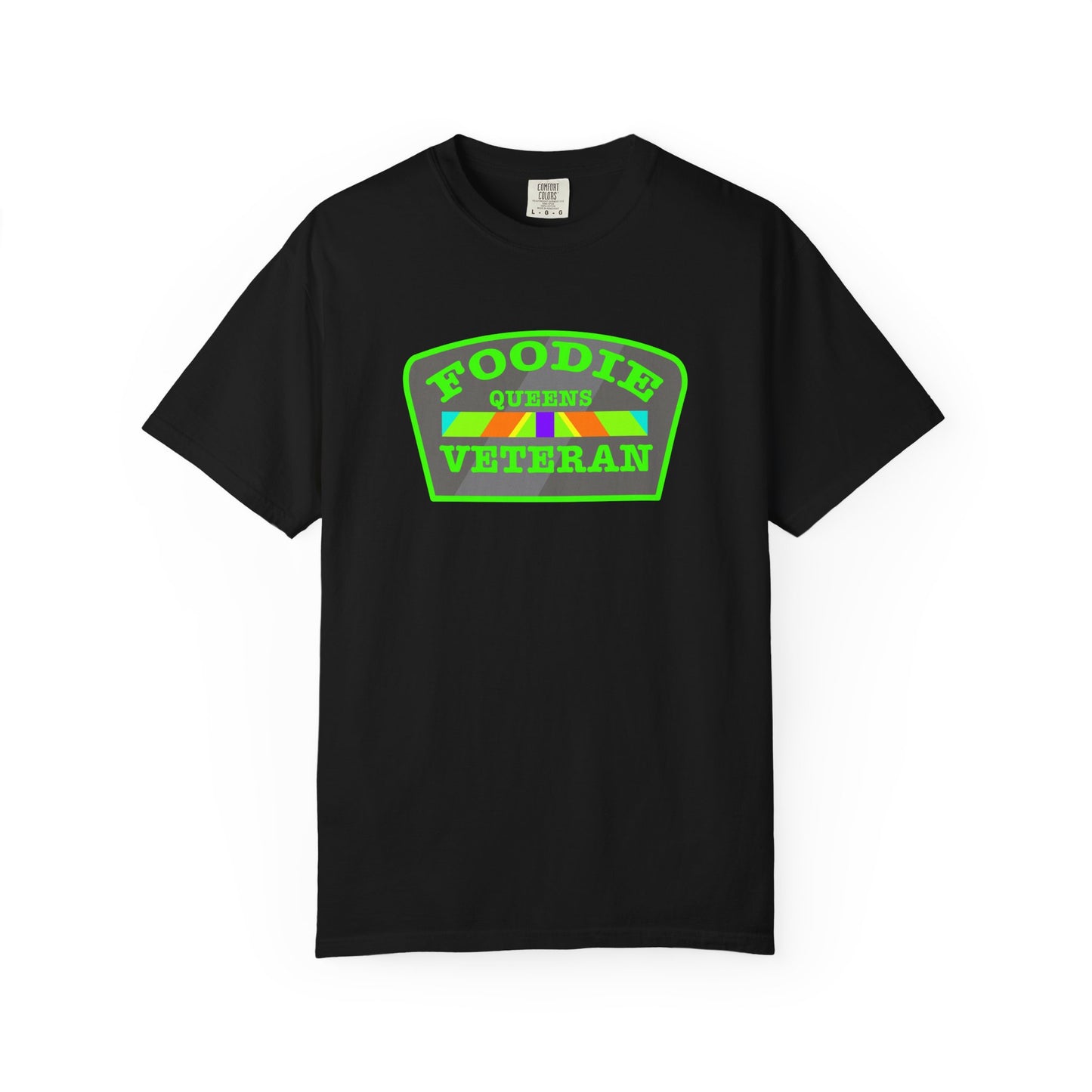 L.O.E.F Foodie Veteran QUEENS Unisex Tee Shirt (Neon Green)
