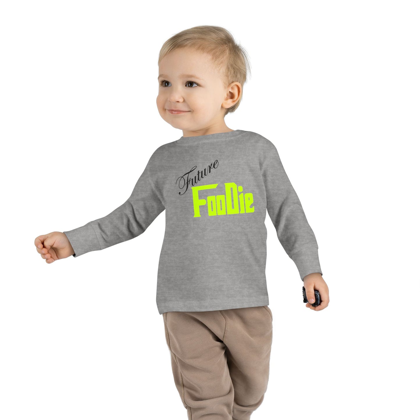 L.O.E.F Future Foodie Toddler Long Sleeve Tee (Neon Yellow)