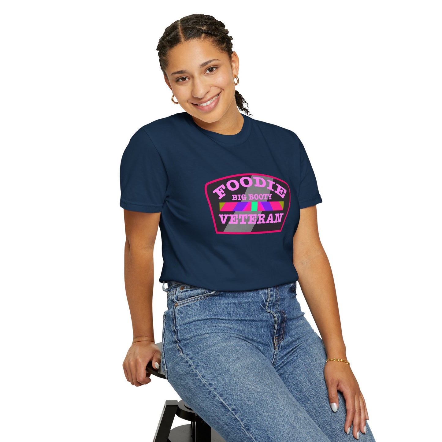 L.O.E.F Foodie Veteran BIG BOOTY Unisex Tee Shirt (Pink)