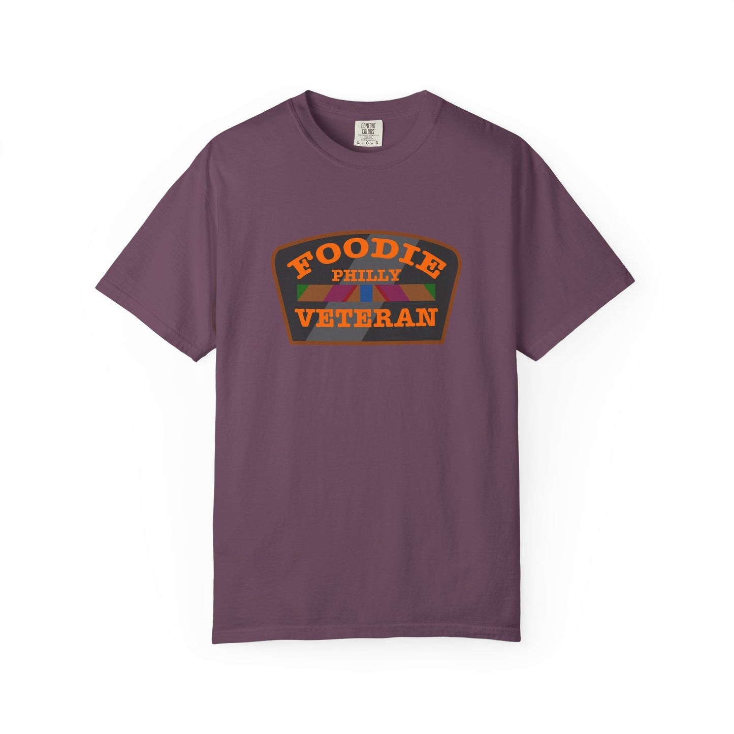 L.O.E.F Foodie Veteran PHILLY Unisex Tee Shirt (Orange)