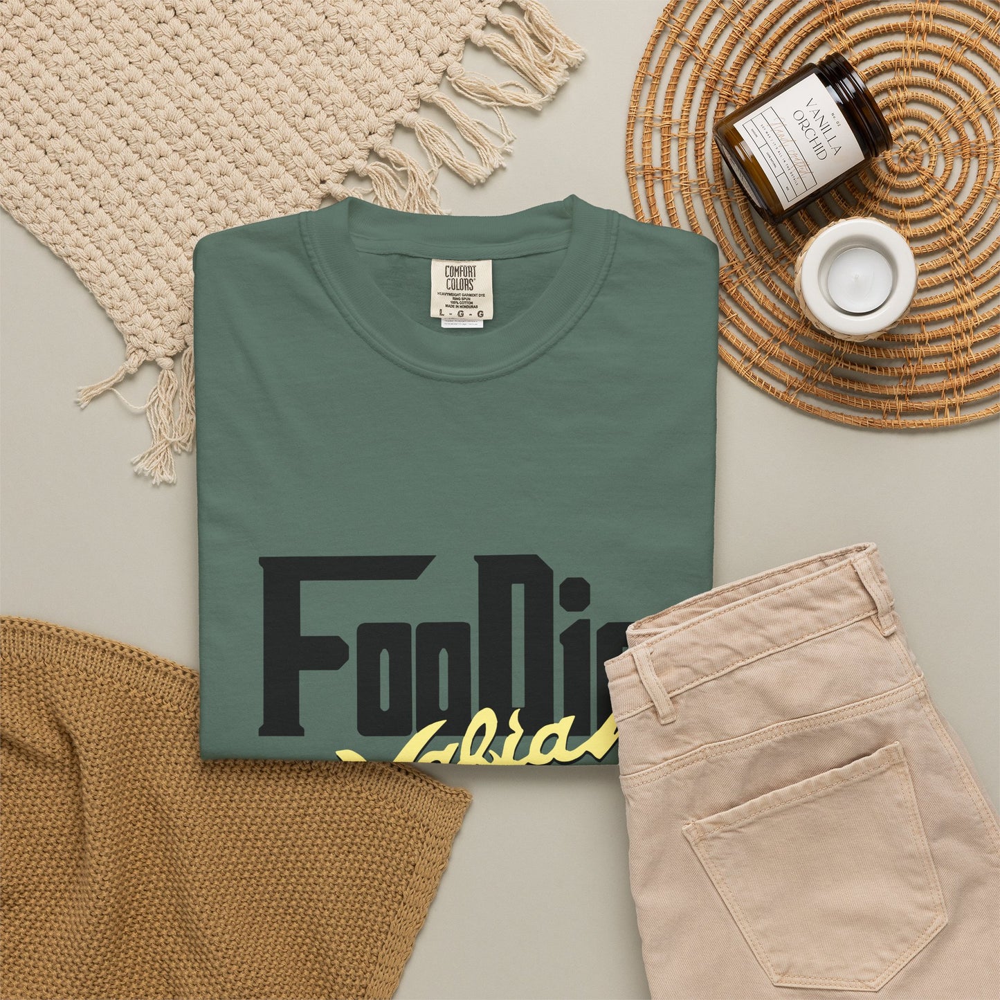 L.O.E.F Foodie Mafia Unisex Tee shirt (Soft Yellow)