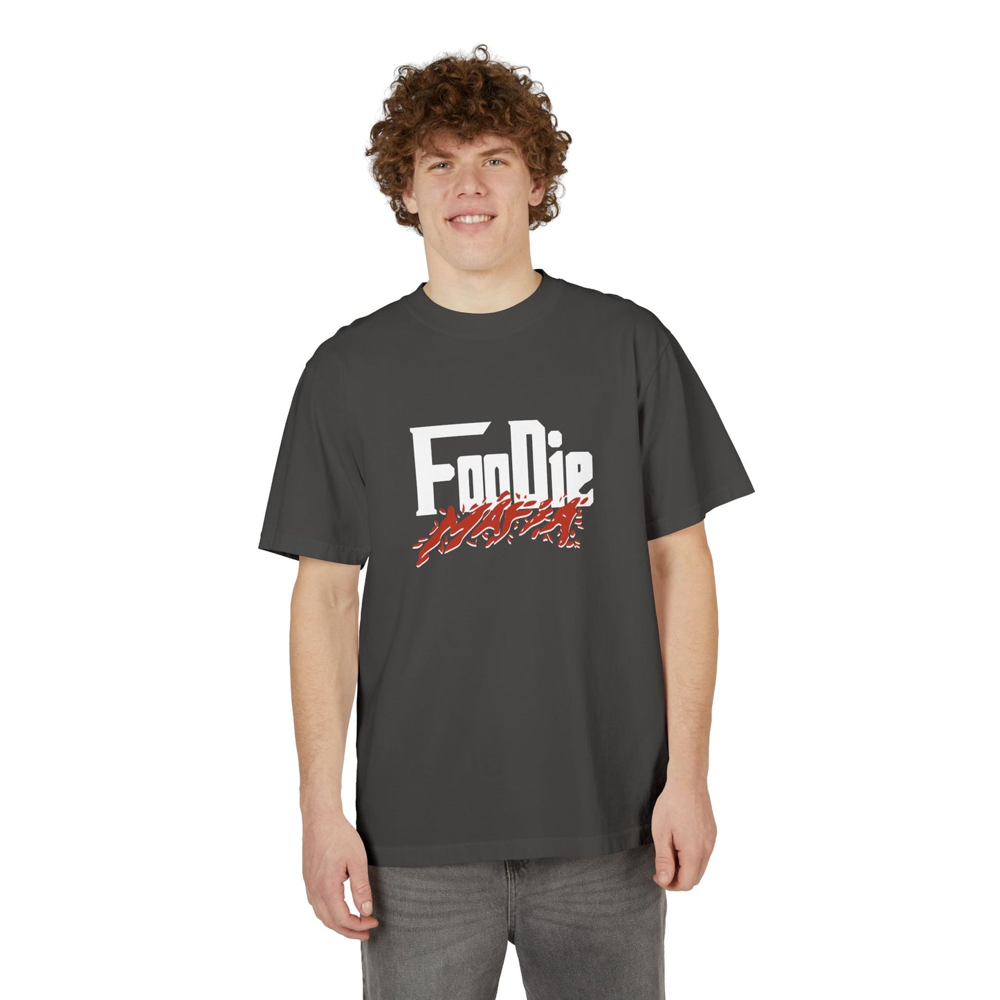 L.O.E.F White Foodie Mafia Unisex Tee shirt (Blood Orange)