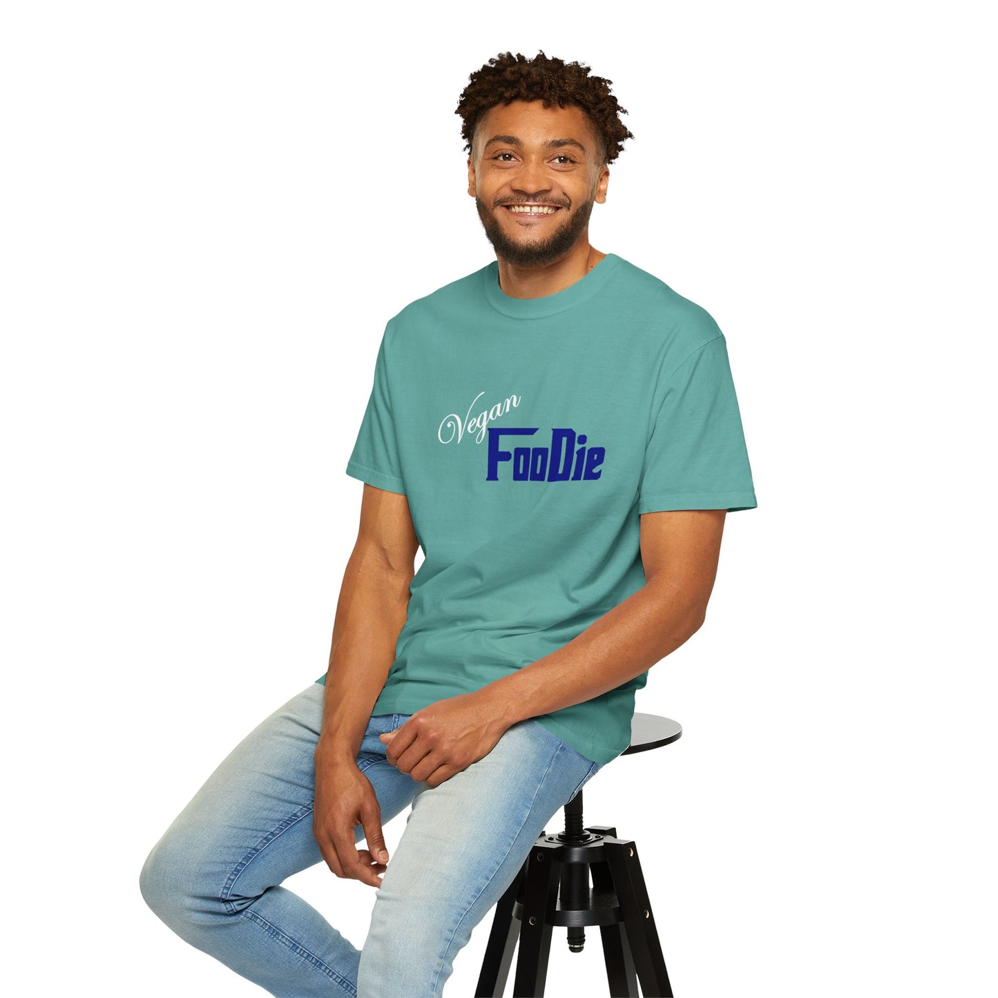 L.O.E.F Unisex Vegan Foodie Tee Shirt (Dark Blue)