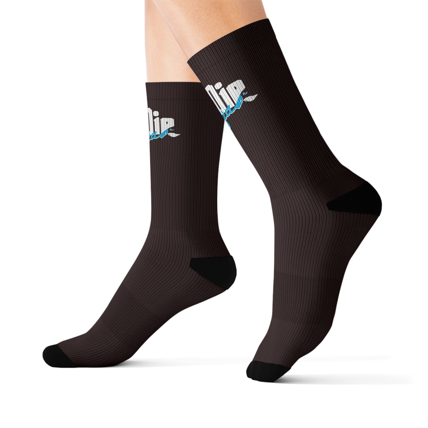 L.O.E.F White Foodie Mafia Socks (Apricot)