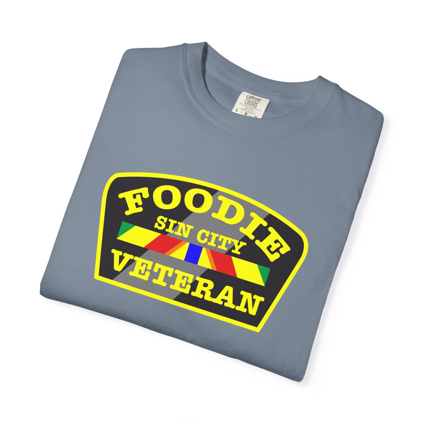 L.O.E.F Foodie Veteran SIN CITY Unisex Tee Shirt (Yellow)