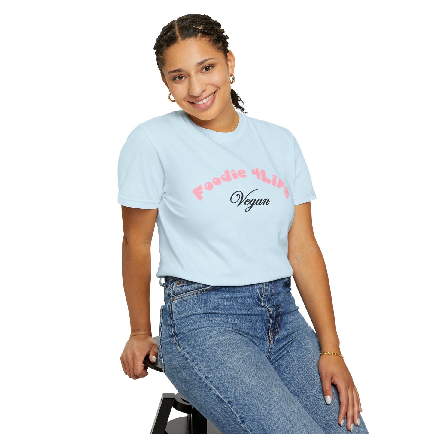 L.O.E.F Foodie 4Life Vegan Unisex Tee Shirt (Soft Pink)