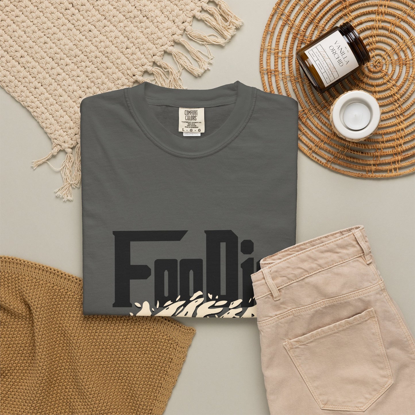 L.O.E.F Foodie Mafia Tee Shirt (Cream)