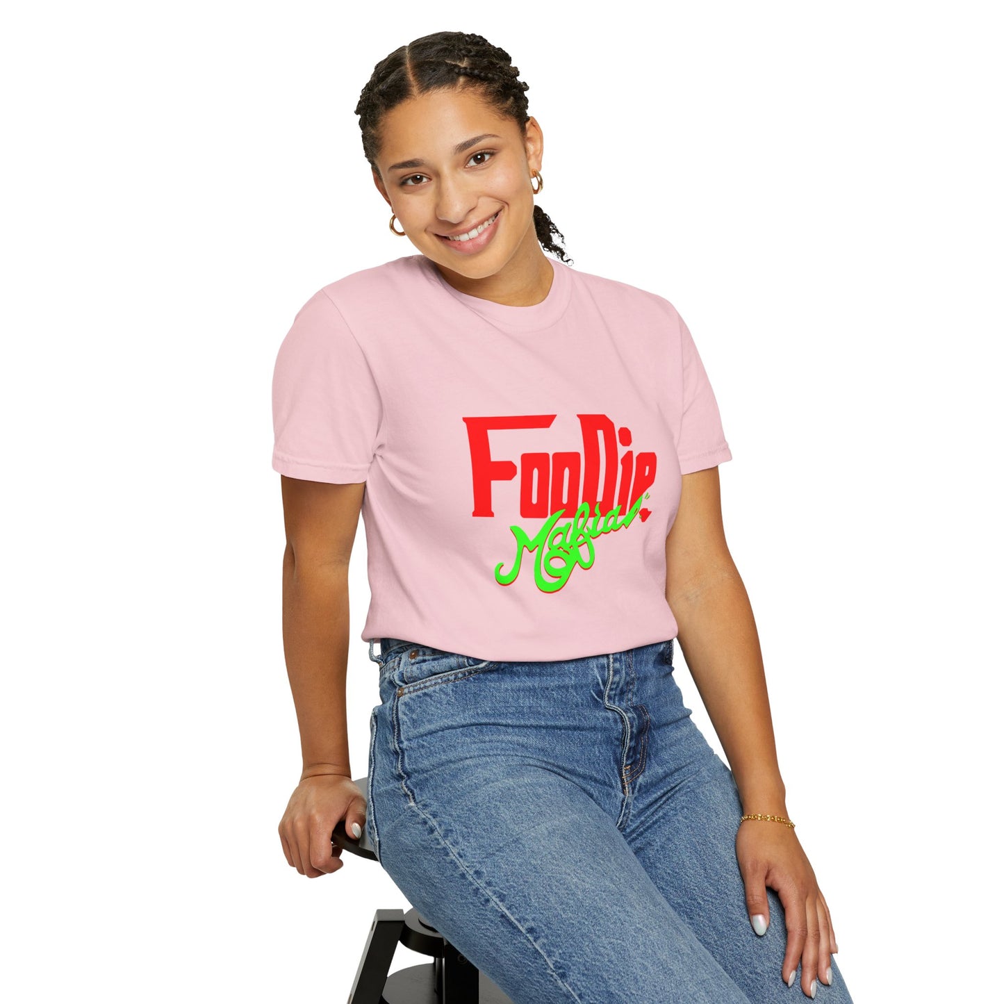 L.O.E.F Red Foodie Mafia Unisex Tee Shirt (Neon Green)