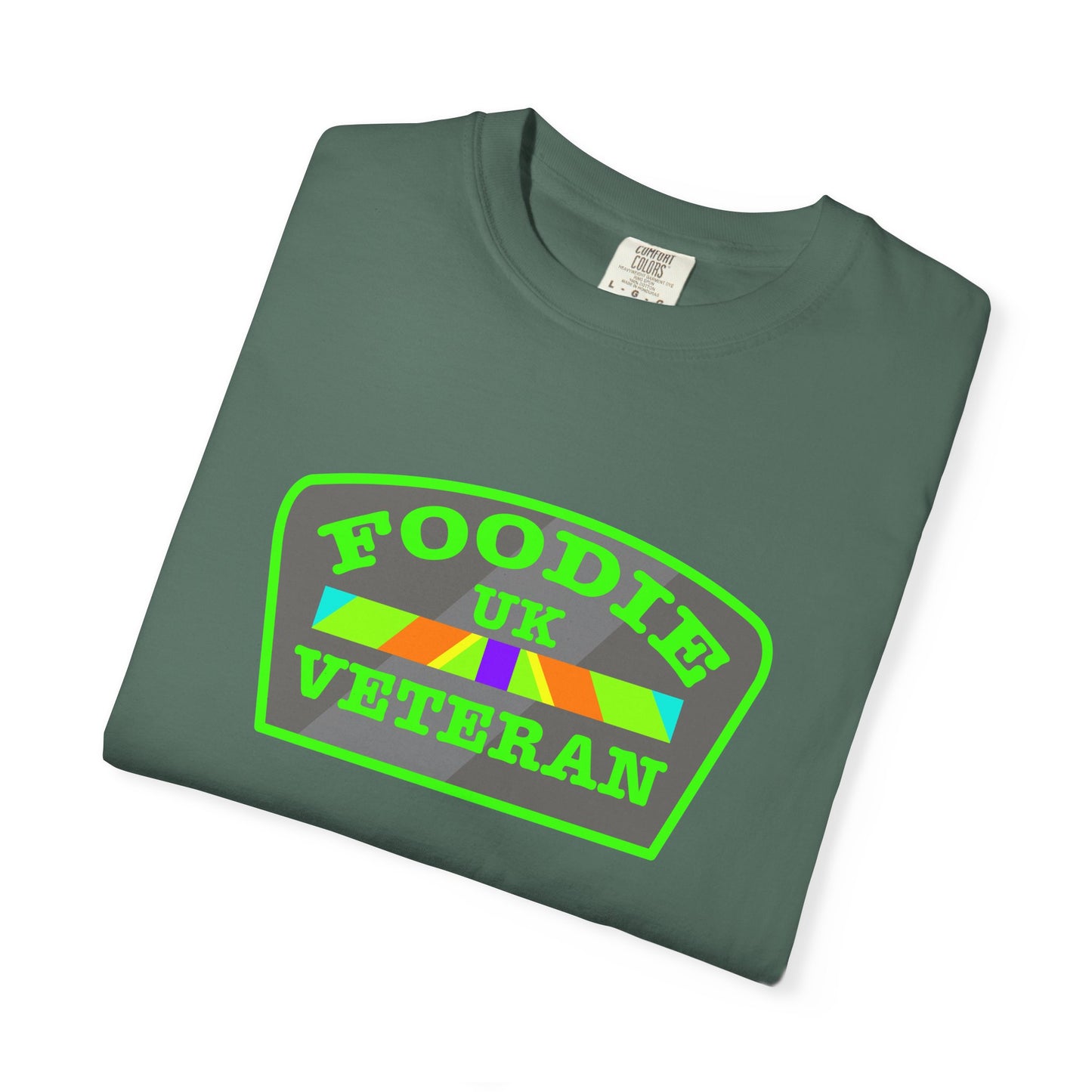L.O.E.F Foodie Veteran UK Unisex Tee Shirt (Neon Green)