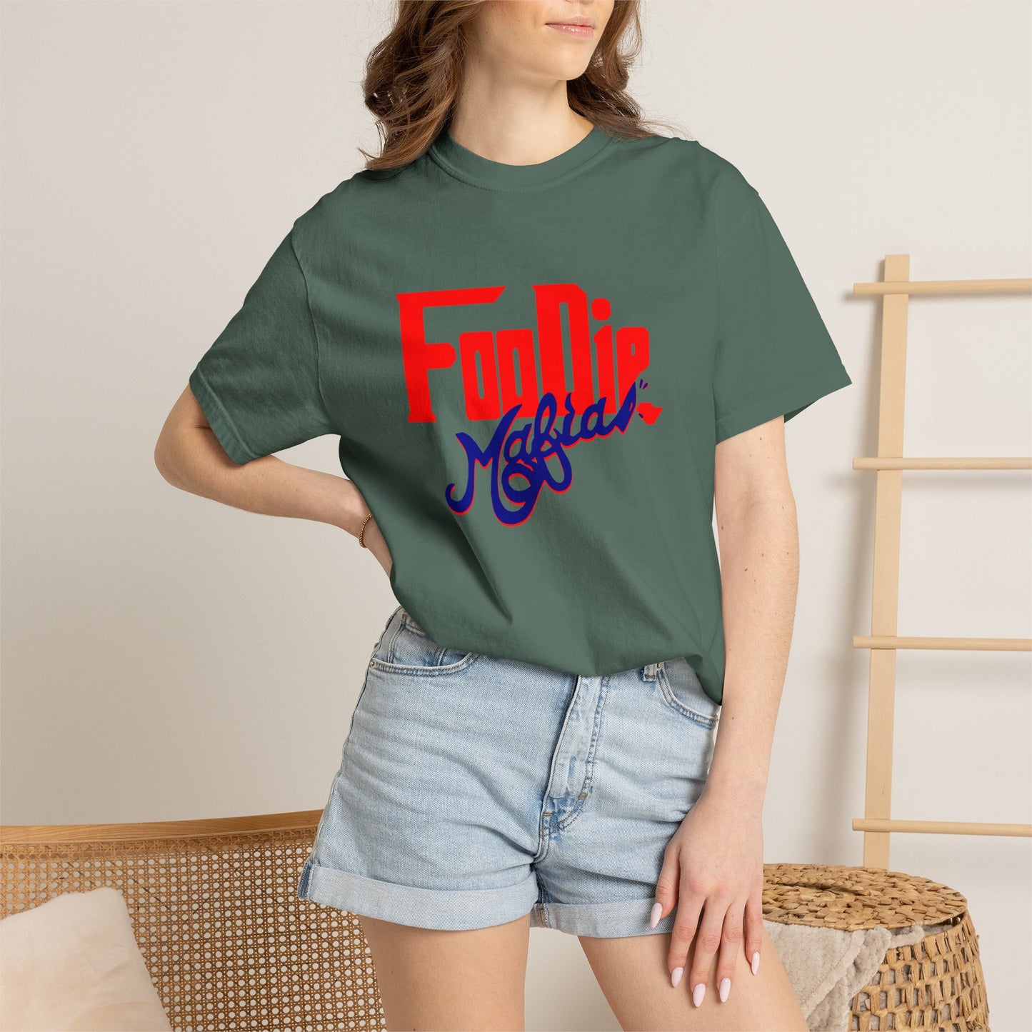 L.O.E.F Red Foodie Mafia Unisex Tee shirt (Dark Blue)