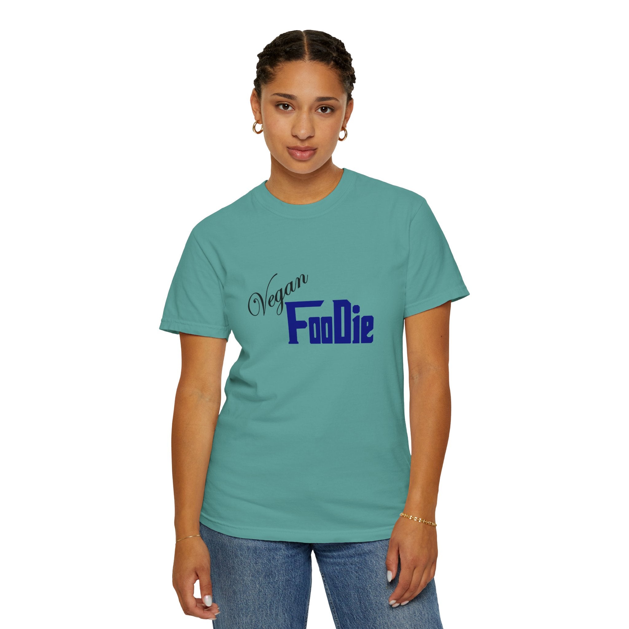 L.O.E.F Unisex Vegan Foodie Tee Shirt (Dark Blue)