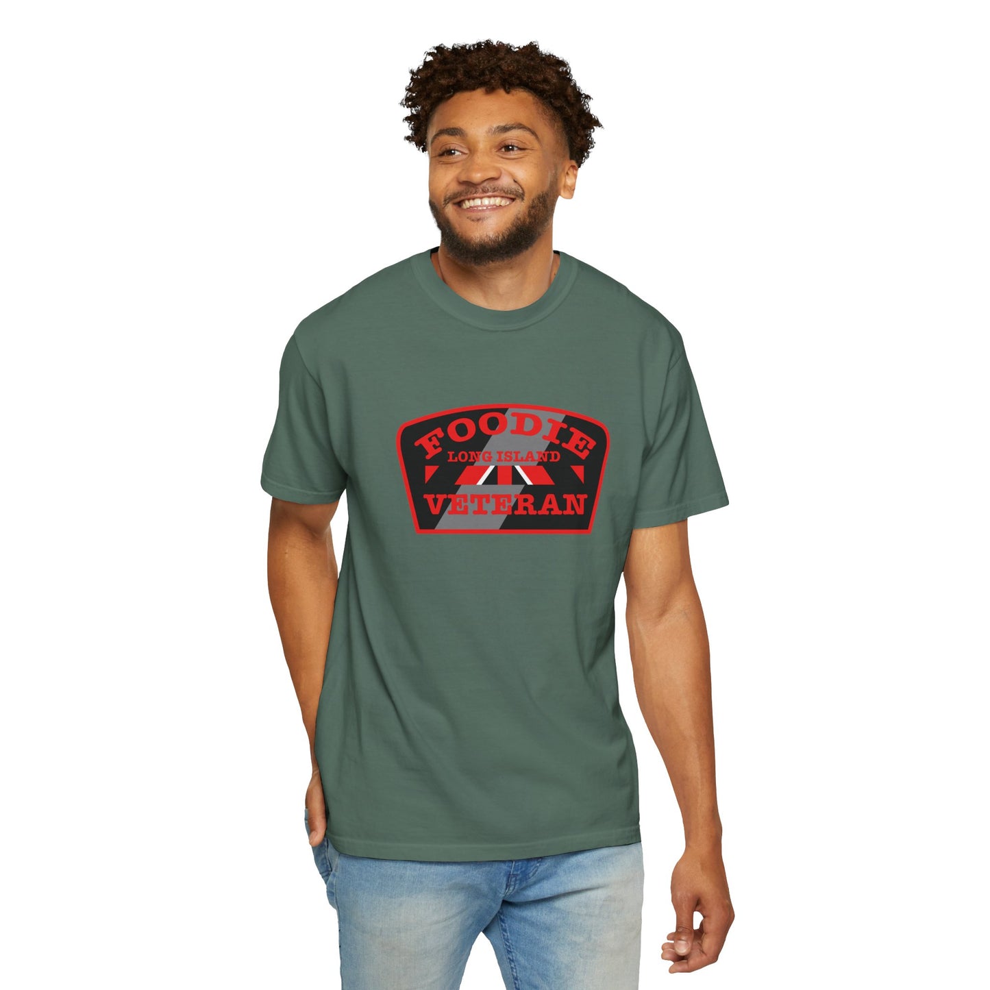 L.O.E.F Foodie Veteran Long Island Unisex Tee Shirt (Red)
