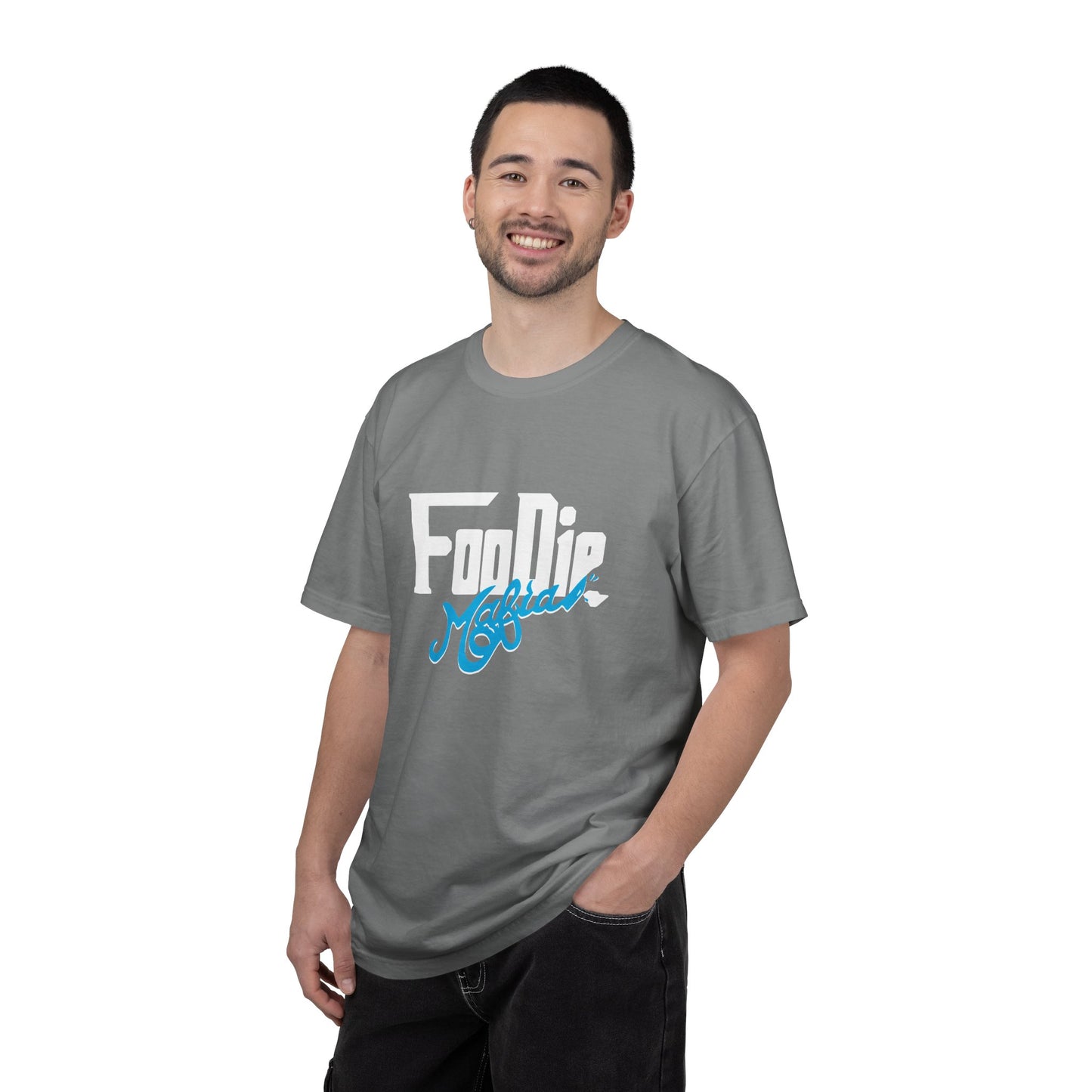 L.O.E.F White Foodie Mafia Unisex Tee shirt (Apricot)