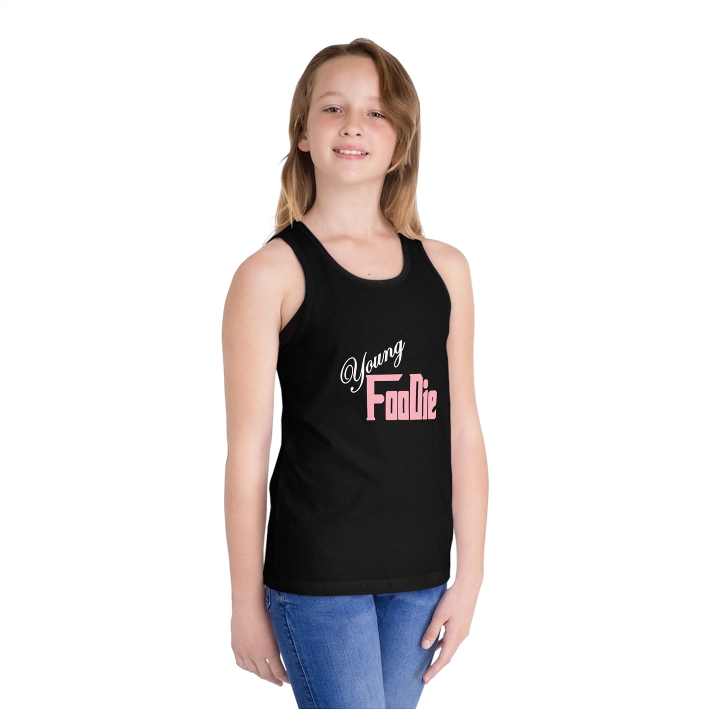 L.O.E.F White Young Foodie Kid Tank Top (Soft Pink)