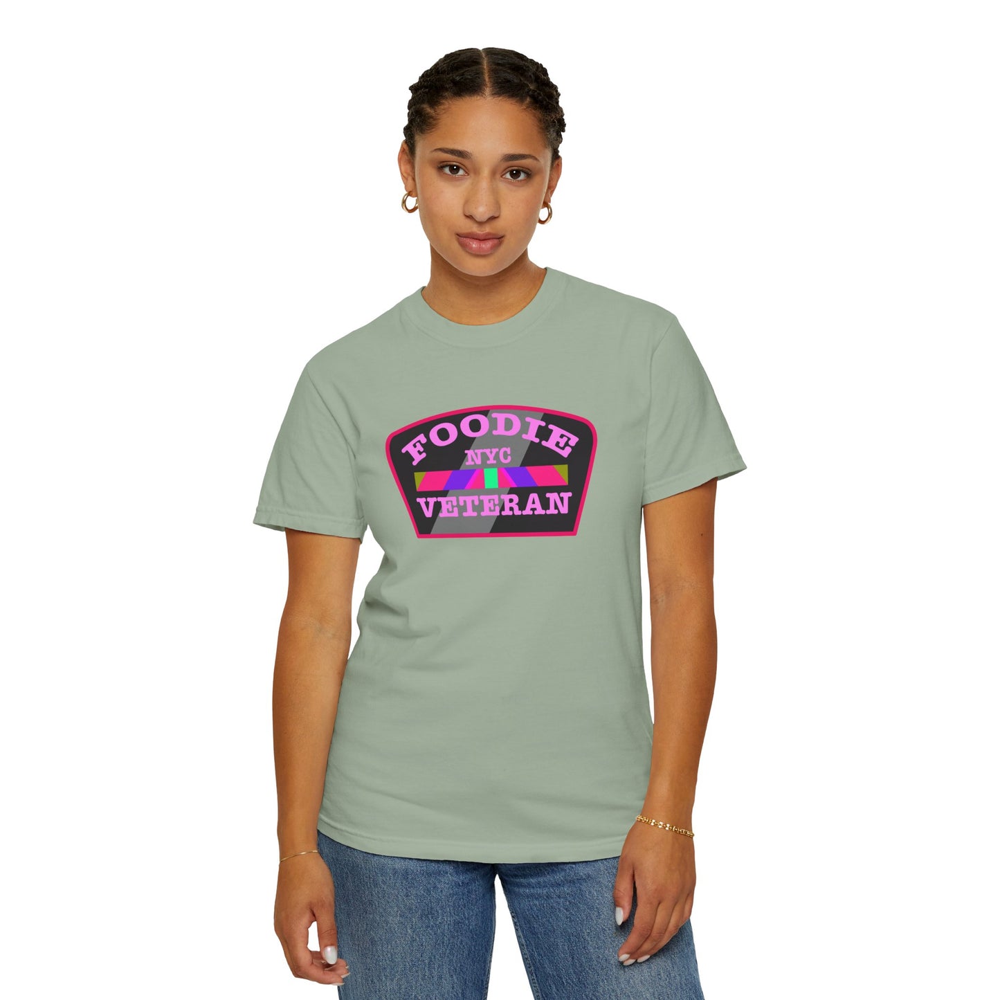 L.O.E.F Foodie Veteran NYC Unisex Tee Shirt (Pink)