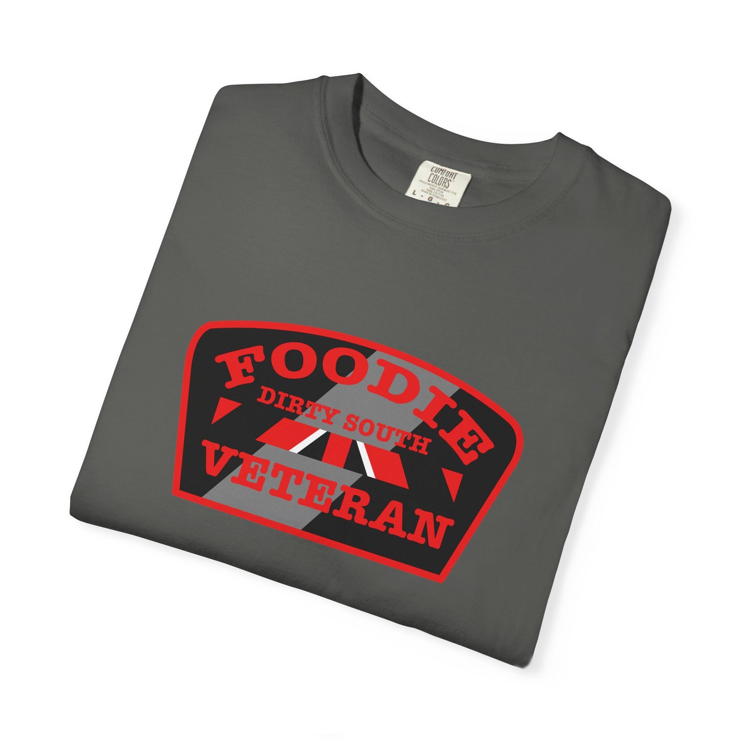 L.O.E.F Foodie Veteran DIRTY SOUTH Unisex Tee Shirt (Red)