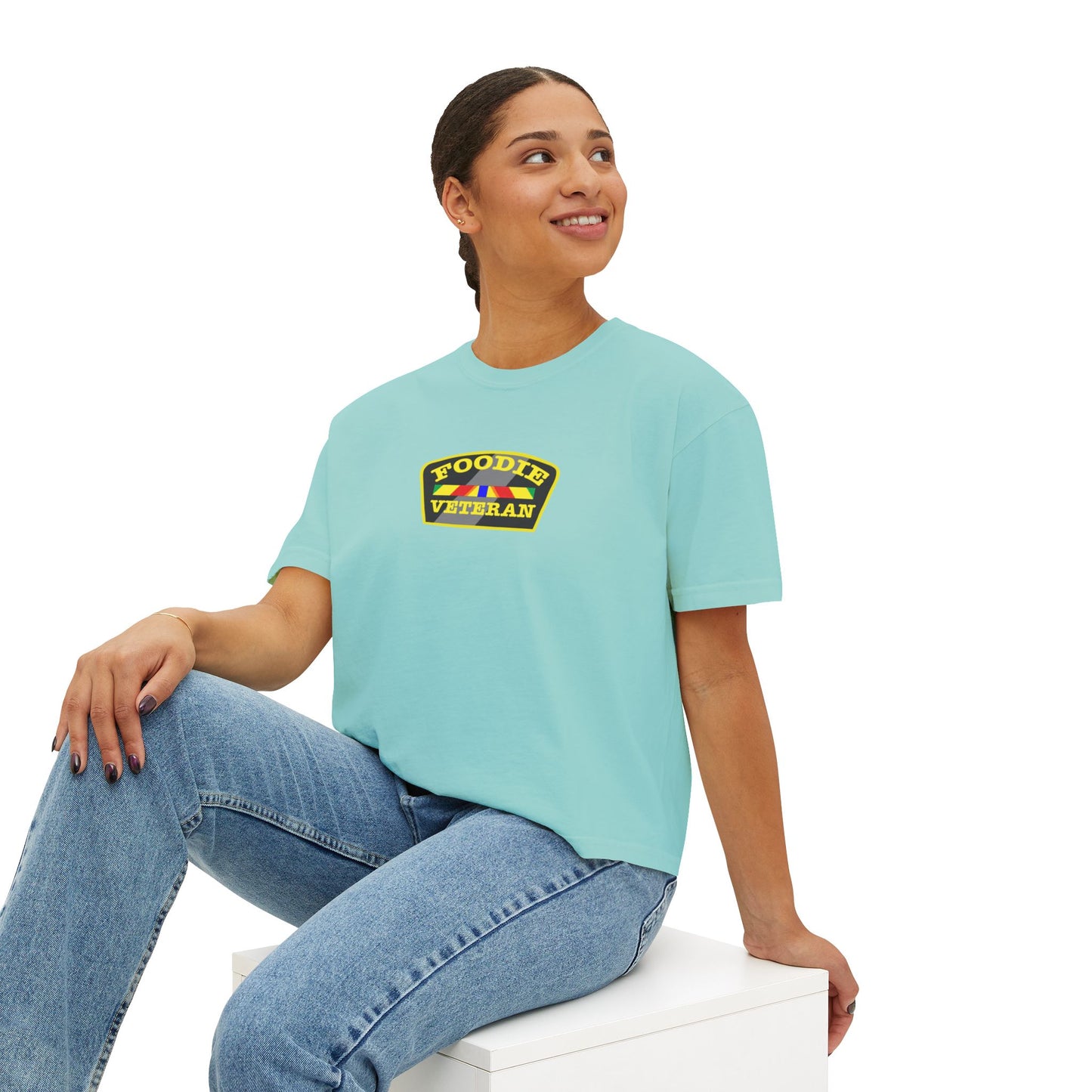 L.O.E.F Foodie Veteran Women Boxy Tee