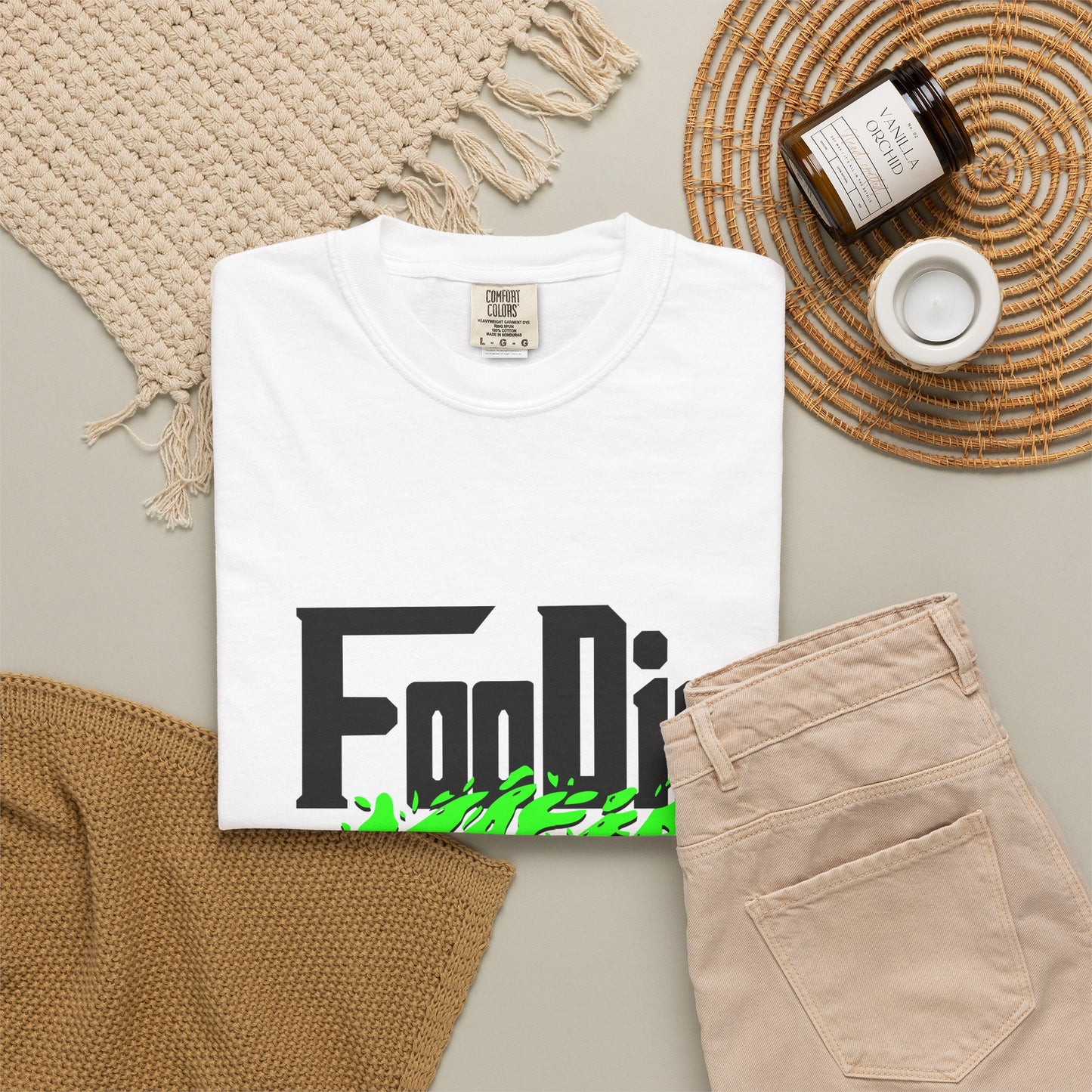 L.O.E.F Foodie Mafia Tee Shirt (Neon Green)