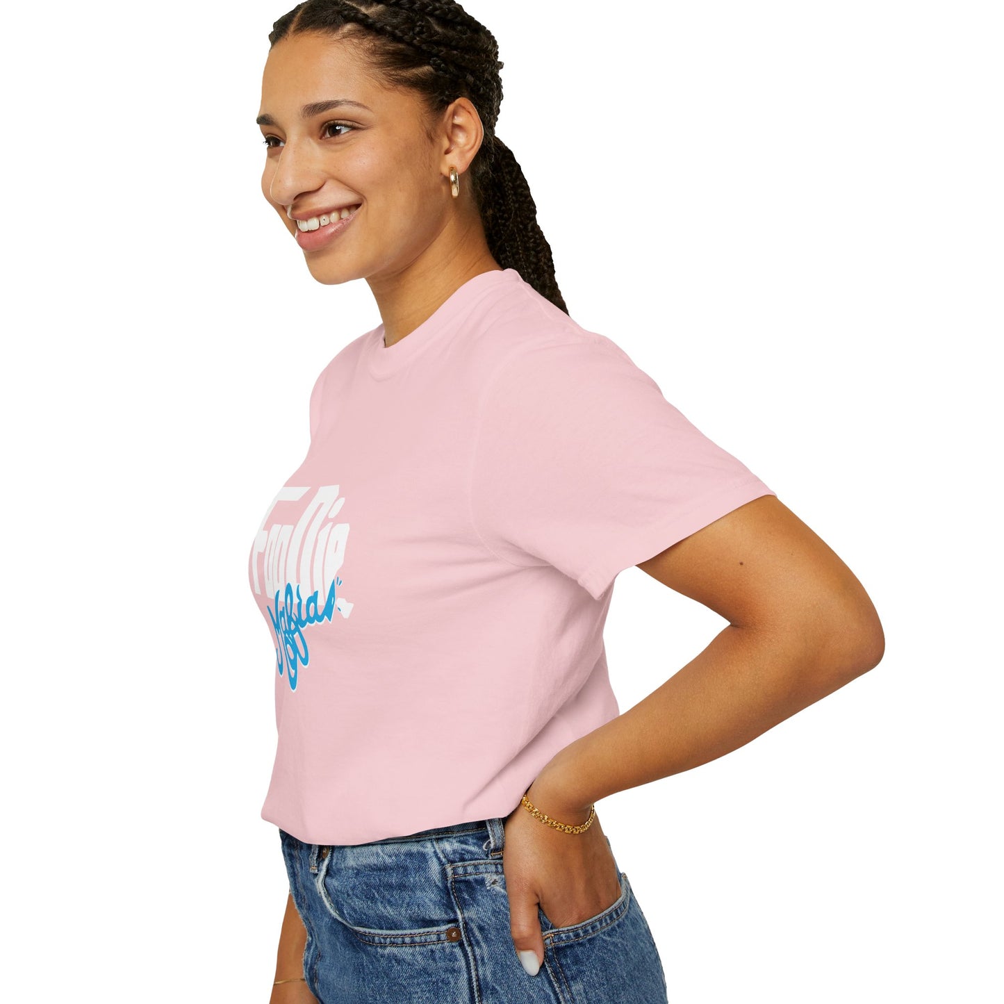 L.O.E.F White Foodie Mafia Unisex Tee shirt (Apricot)