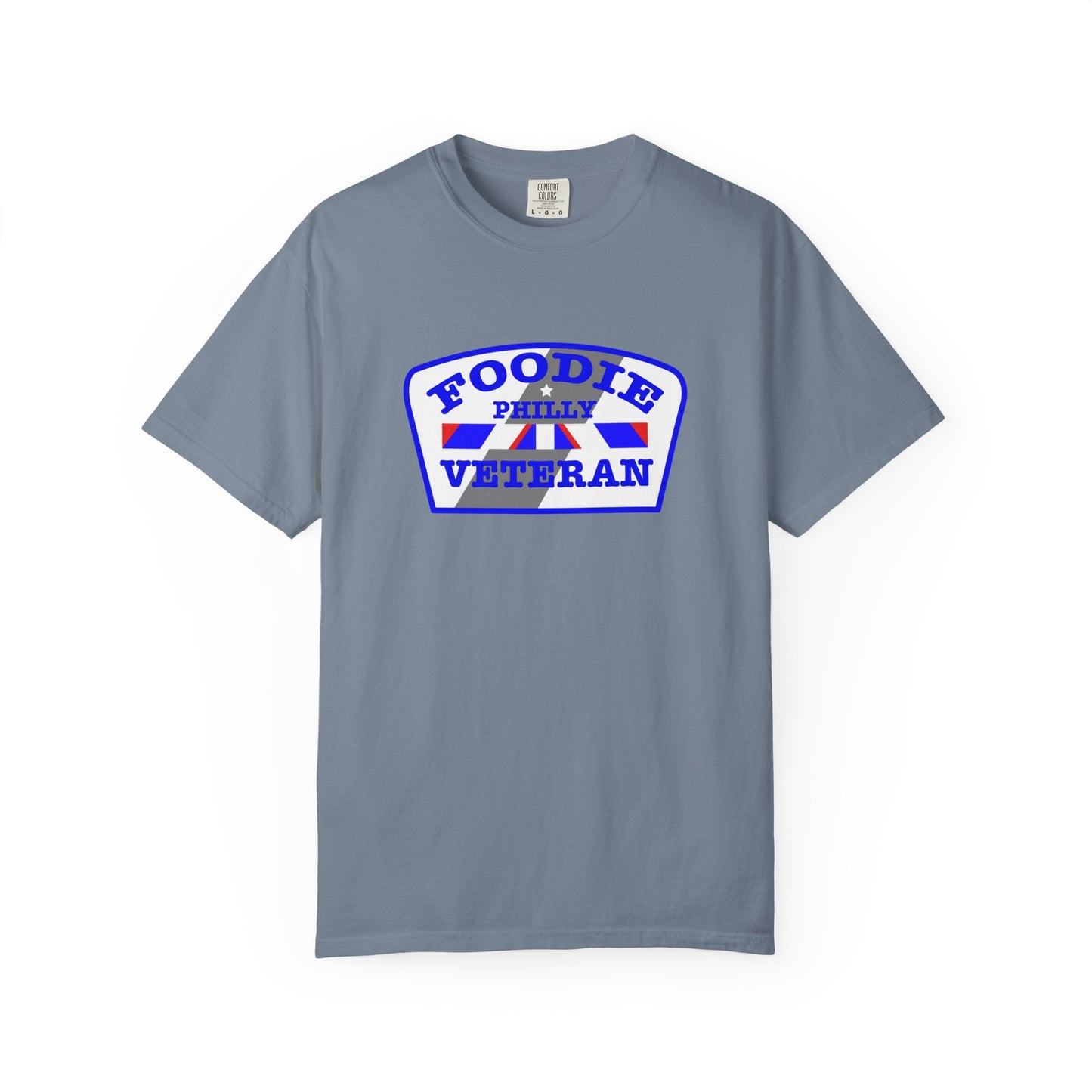 L.O.E.F Foodie Veteran PHILLY Unisex Tee Shirt (Blue)