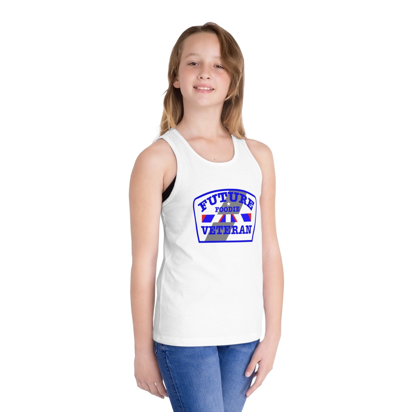 L.O.E.F Future Foodie Veteran Kids Tank Top (Blue)