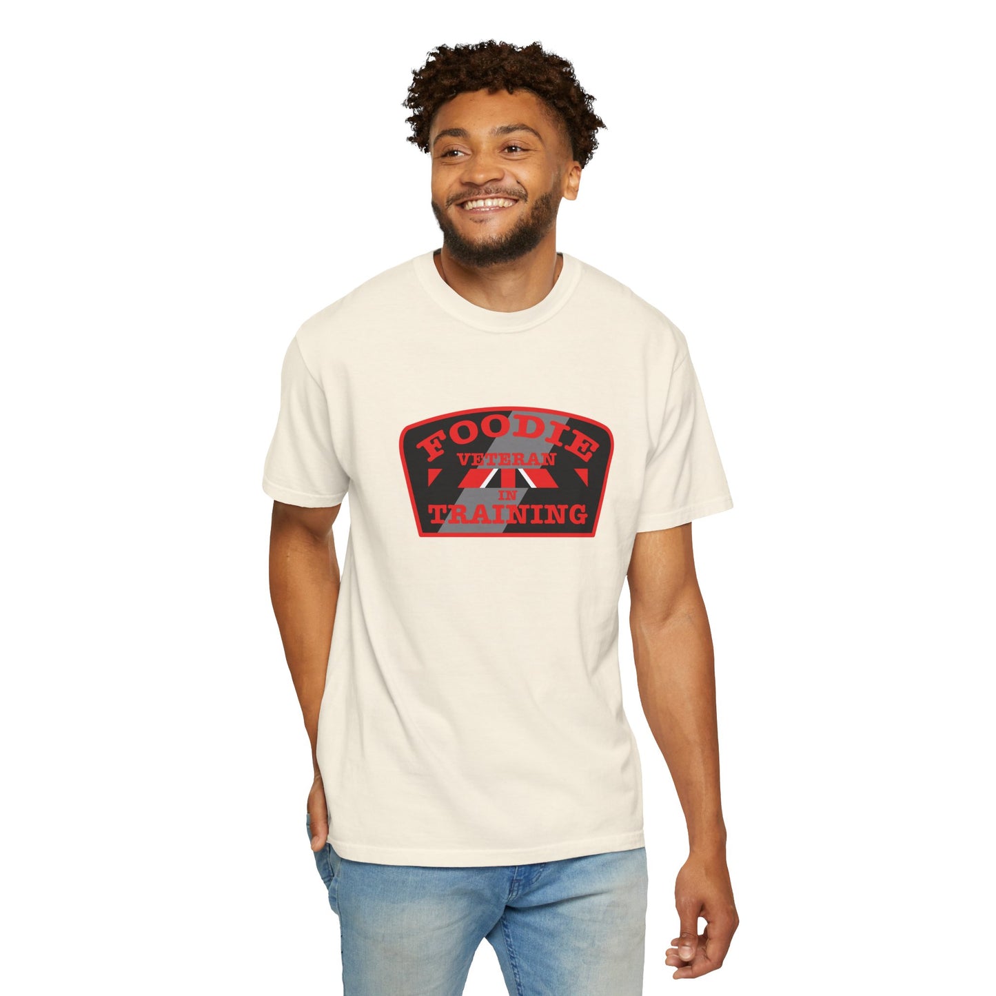 L.O.E.F Foodie Veteran IN TRAINING Unisex Tee Shirt (Red)