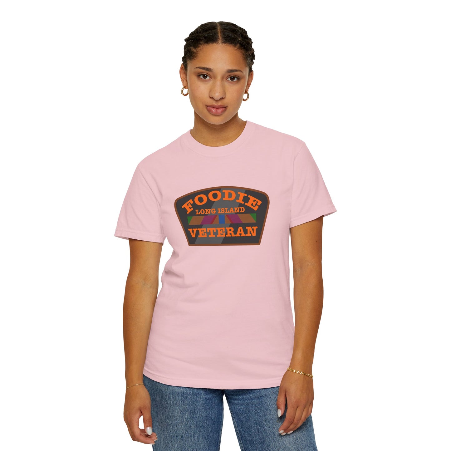 L.O.E.F Foodie Veteran Long Island Unisex Tee Shirt (Orange)