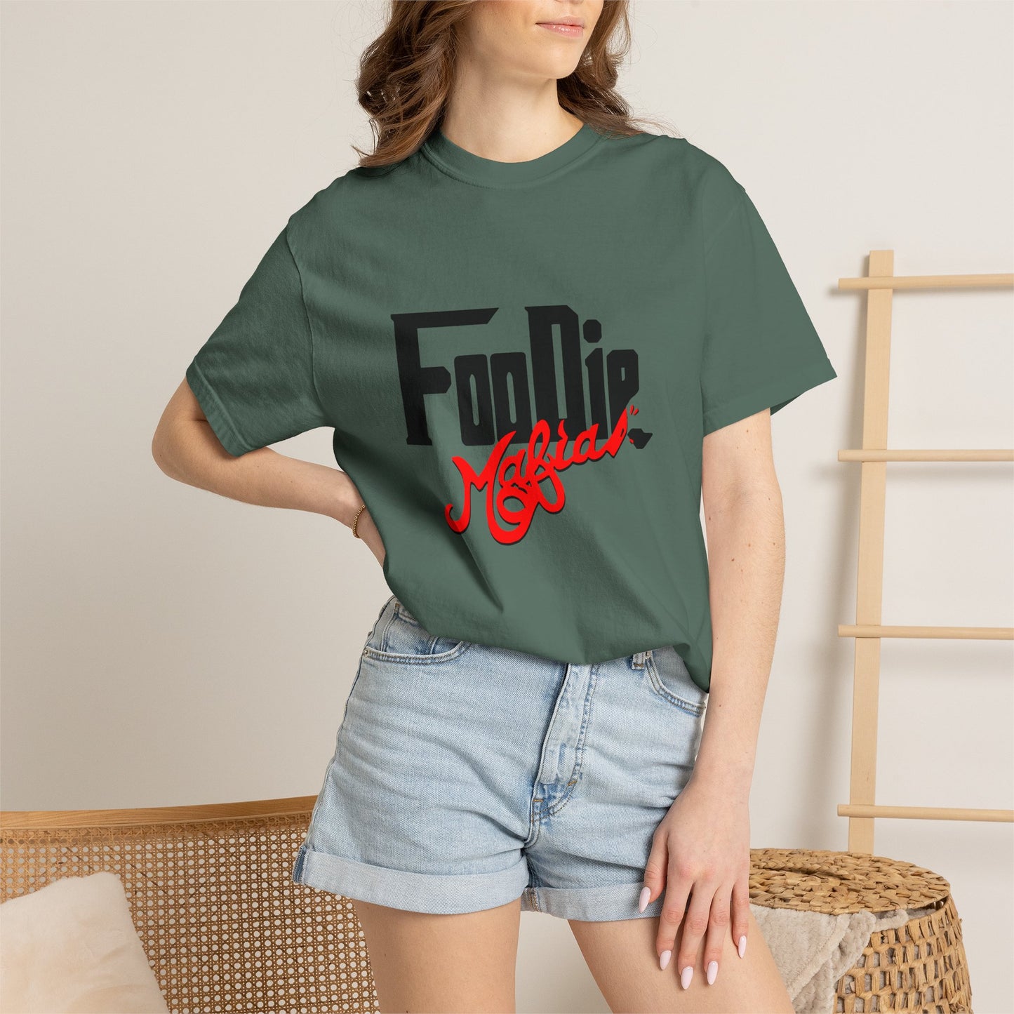 L.O.E.F Foodie Mafia Unisex Tee Shirt (Flat Red)