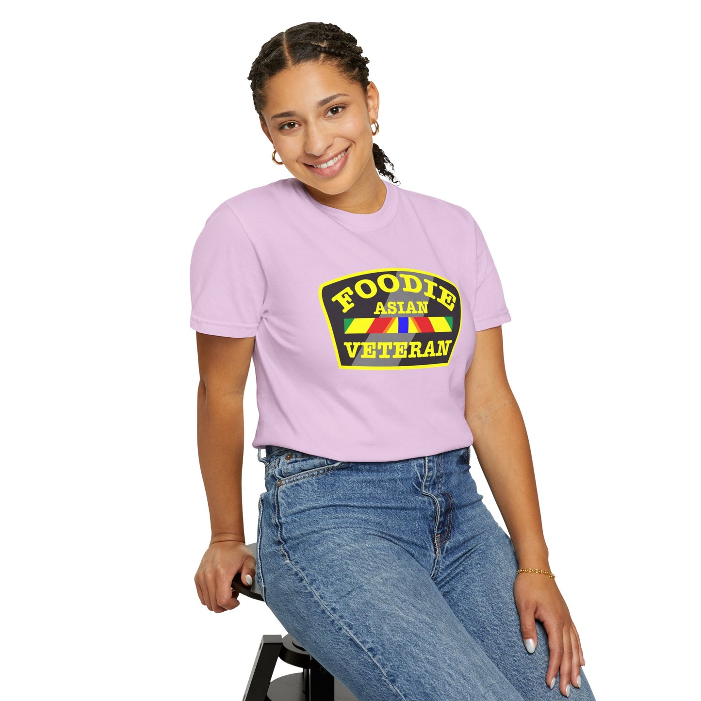 L.O.E.F Foodie Veteran ASIAN Unisex Tee Shirt (Yellow)