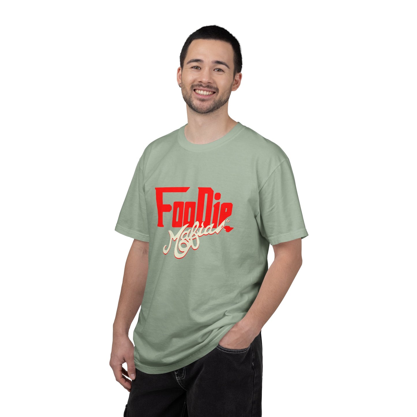 L.O.E.F Red Foodie Mafia Unisex Tee shirt (Beige)