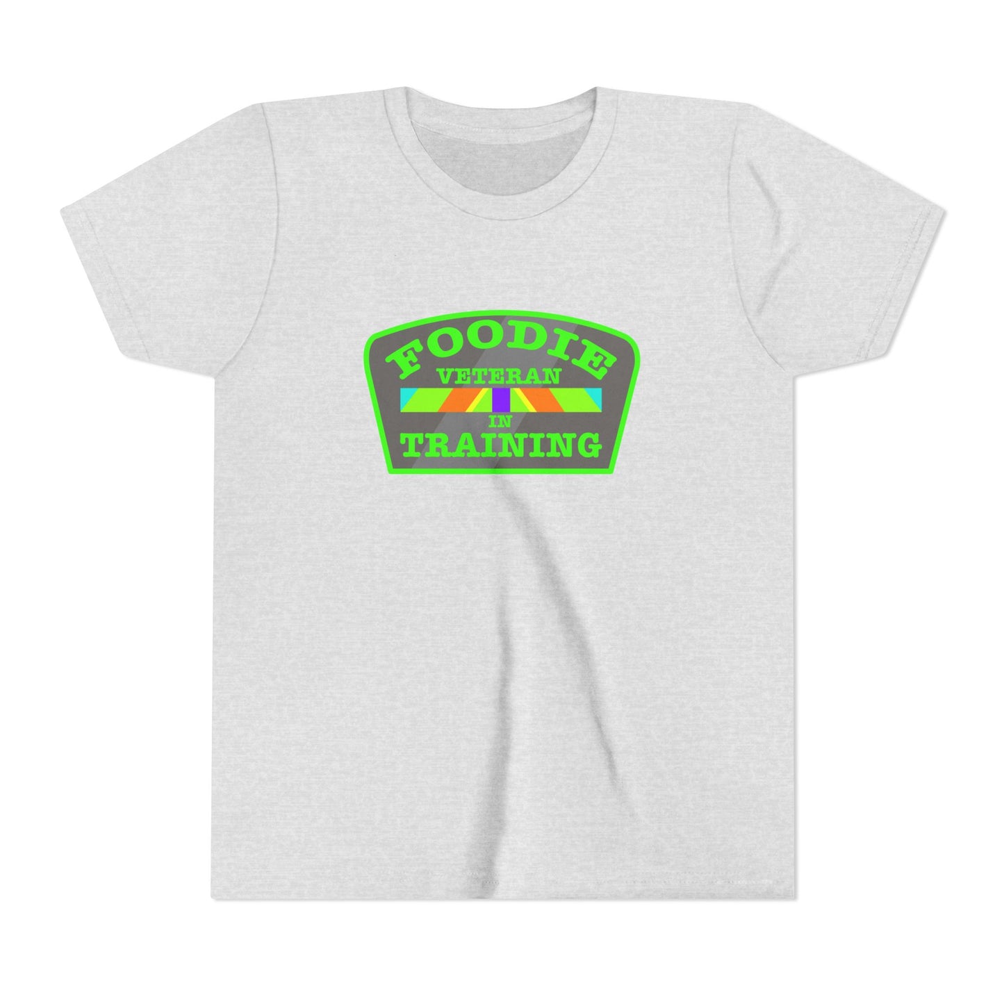 L.O.E.F Foodie Veteran In Training Kids Tee Shirt (Neon Green)
