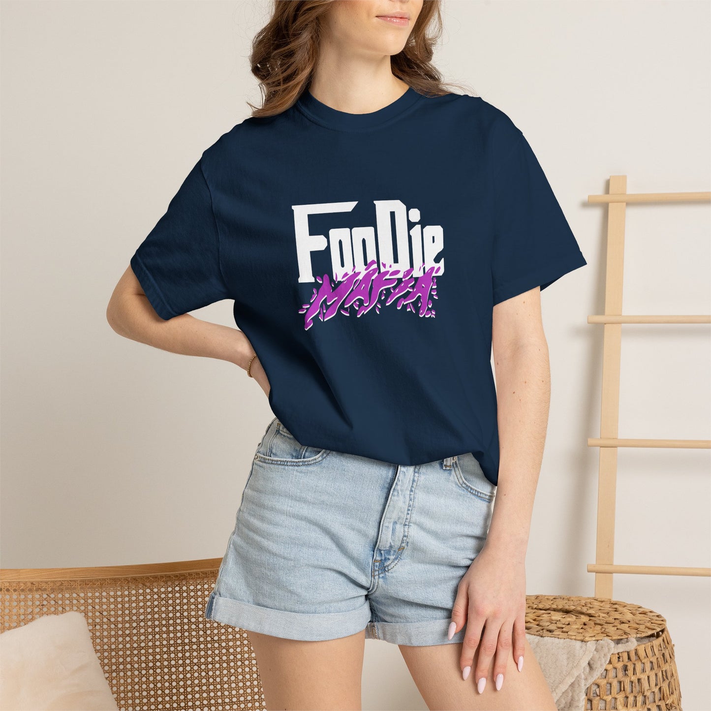 L.O.E.F White Foodie Mafia Tee Shirt (Purple)