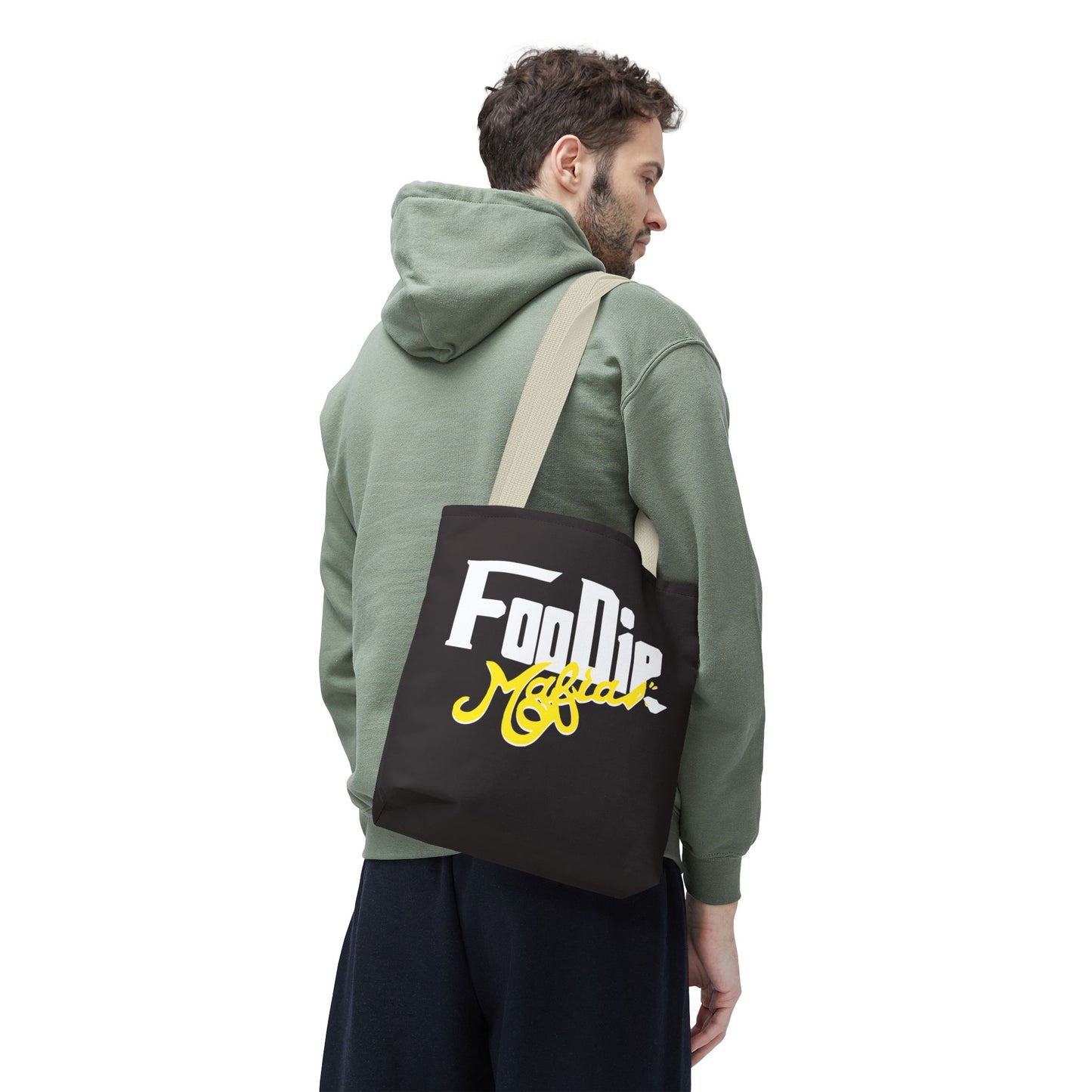 L.O.E.F White Foodie Mafia Tote Bag (Yellow)