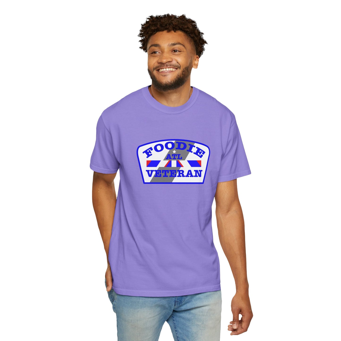 L.O.E.F Foodie Veteran ATL Unisex Tee Shirt (Blue)