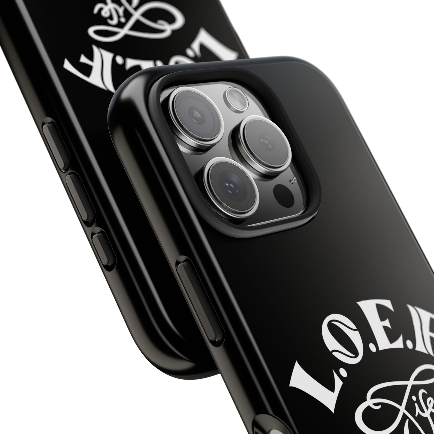 L.O.E.F Black Glossy Protective Phone Case