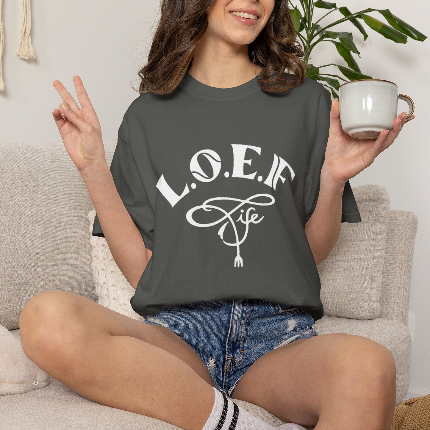 L.O.E.F Life Unisex Tee Shirt (White)