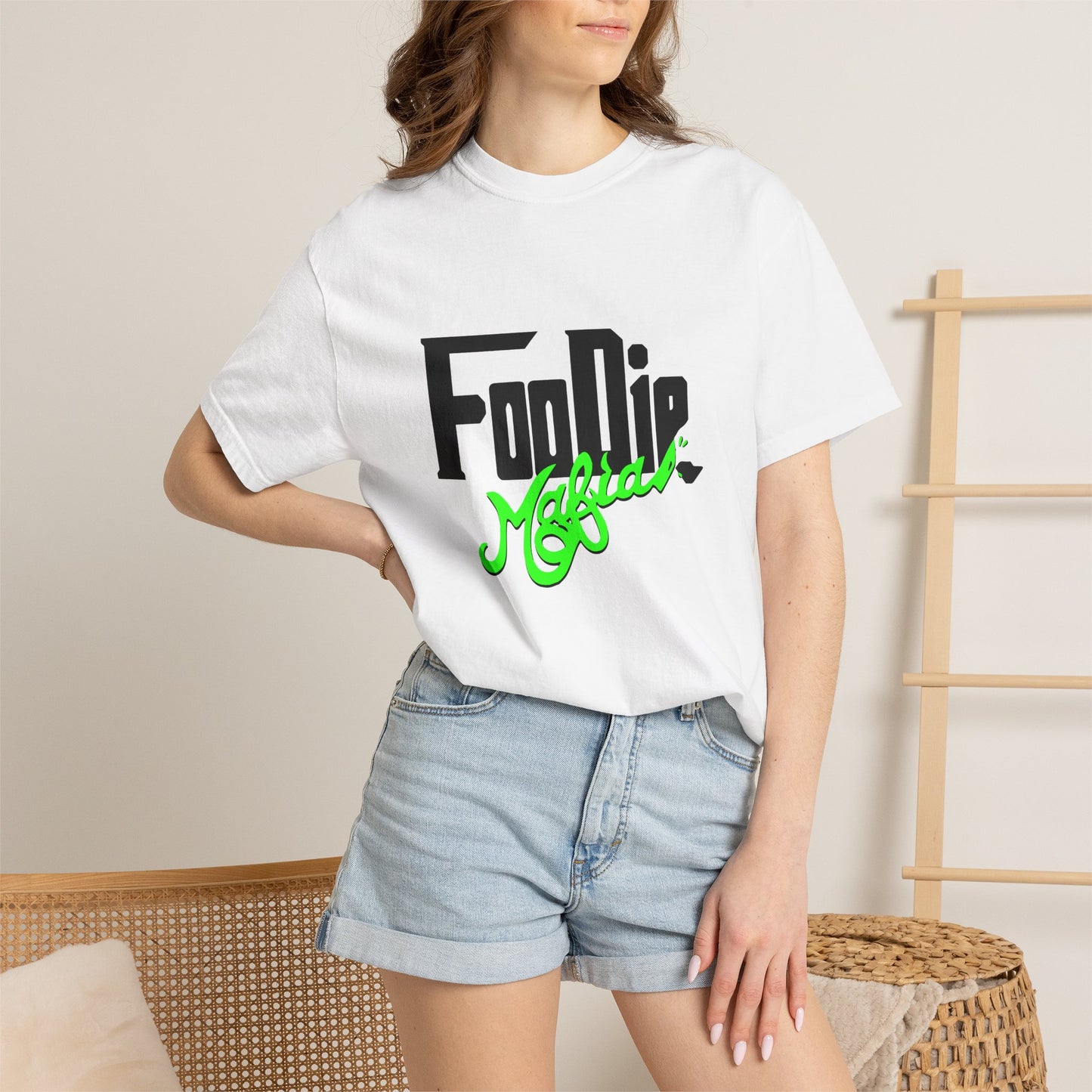L.O.E.F Foodie Mafia Unisex Tee Shirt (Neon Green)