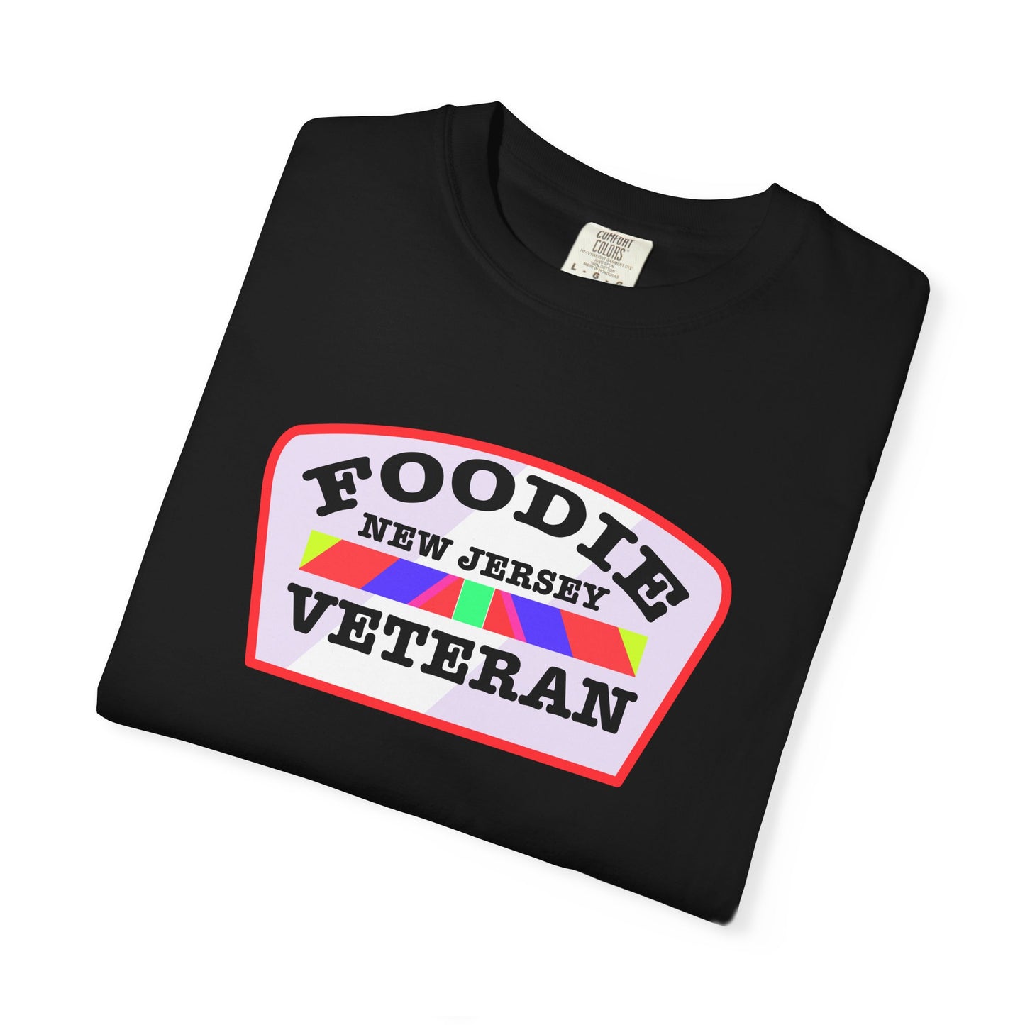 L.O.E.F Foodie Veteran NEW JERSEY Unisex Tee Shirt (Soft Pink)