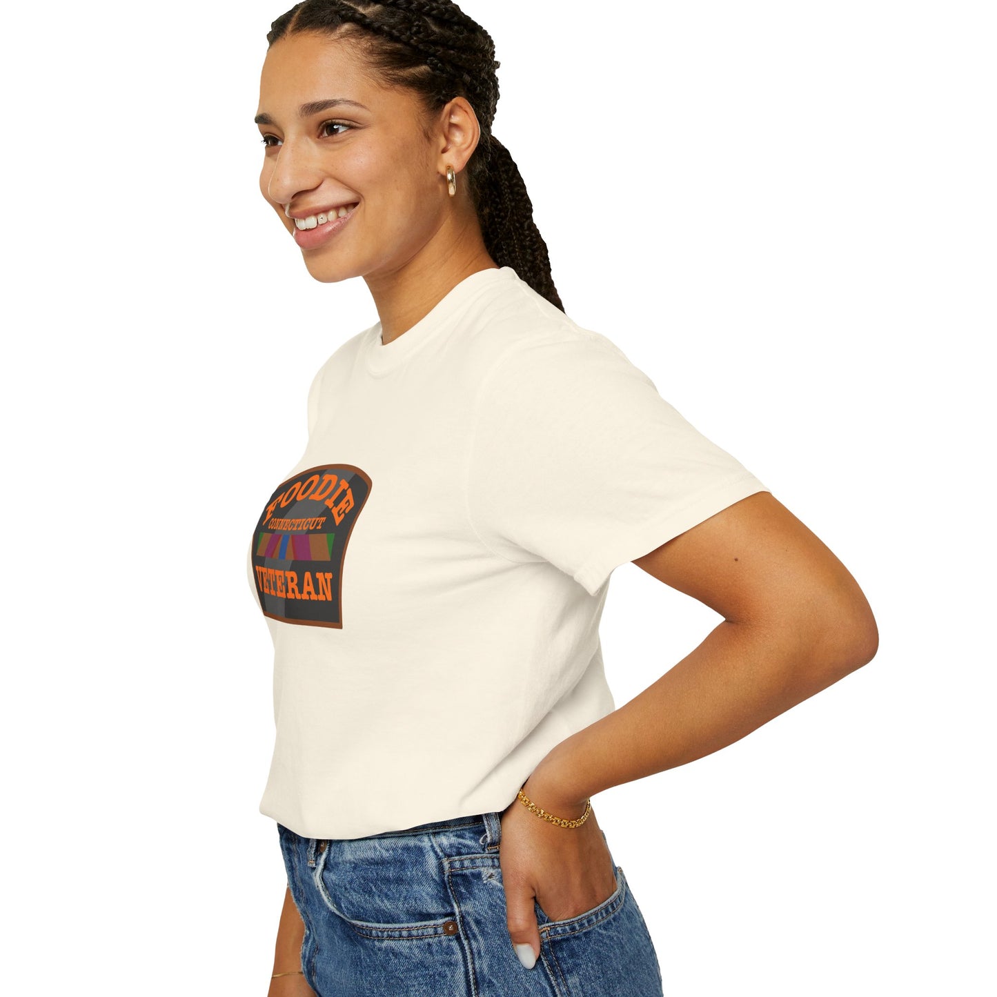 L.O.E.F Foodie Veteran CONNECTICUT Unisex Tee Shirt (Orange)