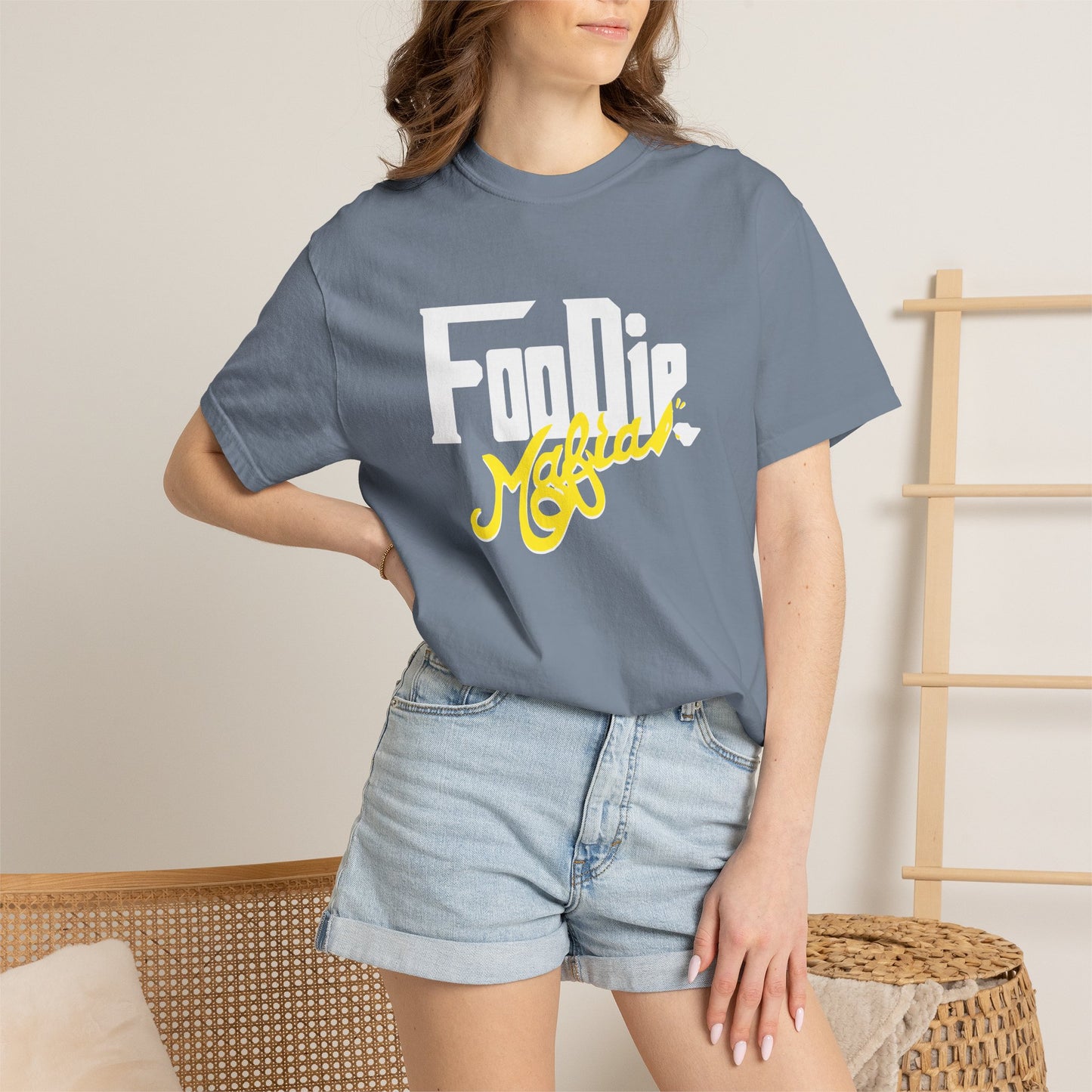 L.O.E.F Foodie Mafia Unisex Tee Shirt  (Yellow)