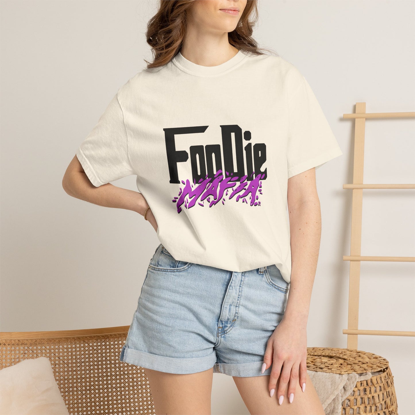 L.O.E.F Foodie Mafia Unisex Tee Shirt (Bright Purple)