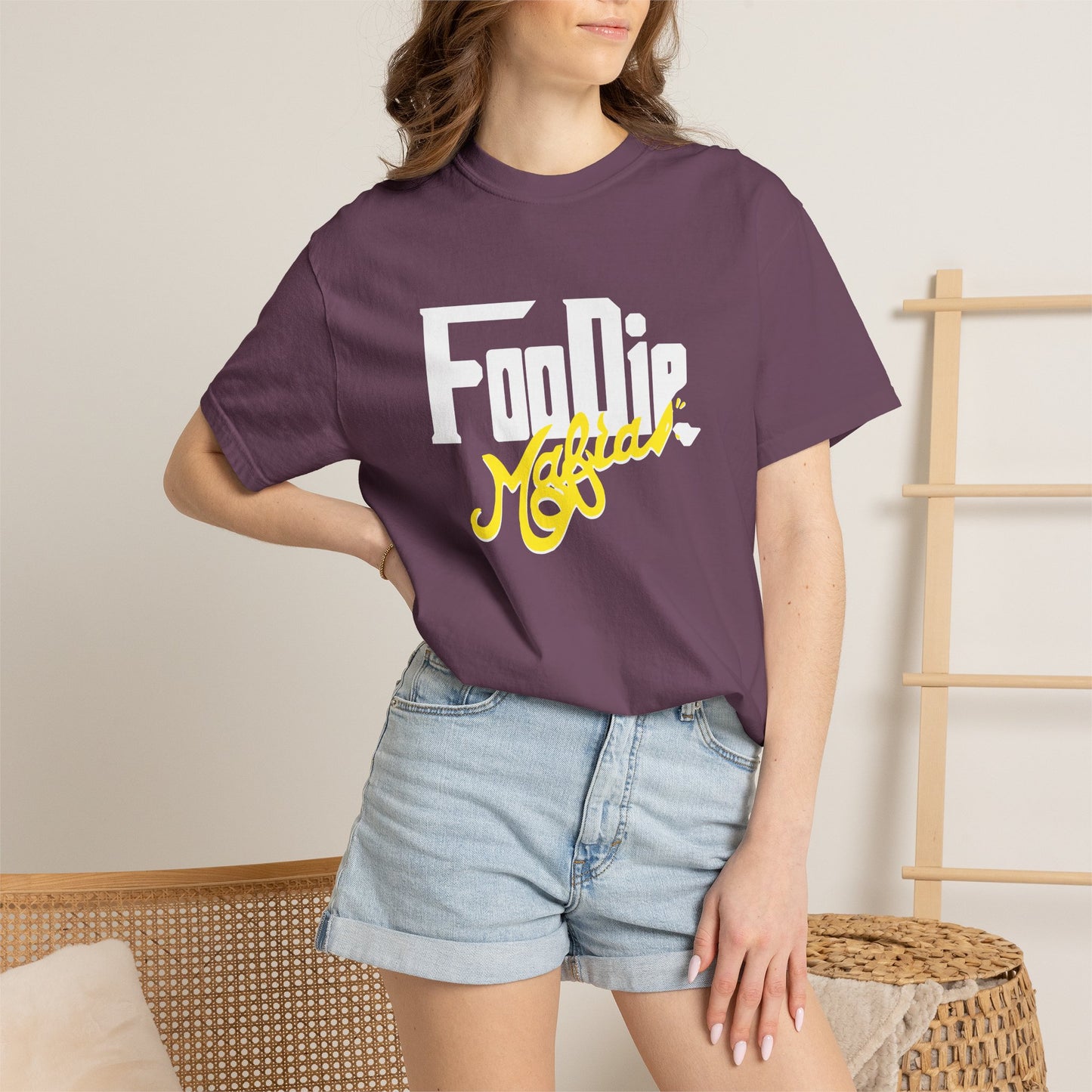 L.O.E.F Foodie Mafia Unisex Tee Shirt  (Yellow)
