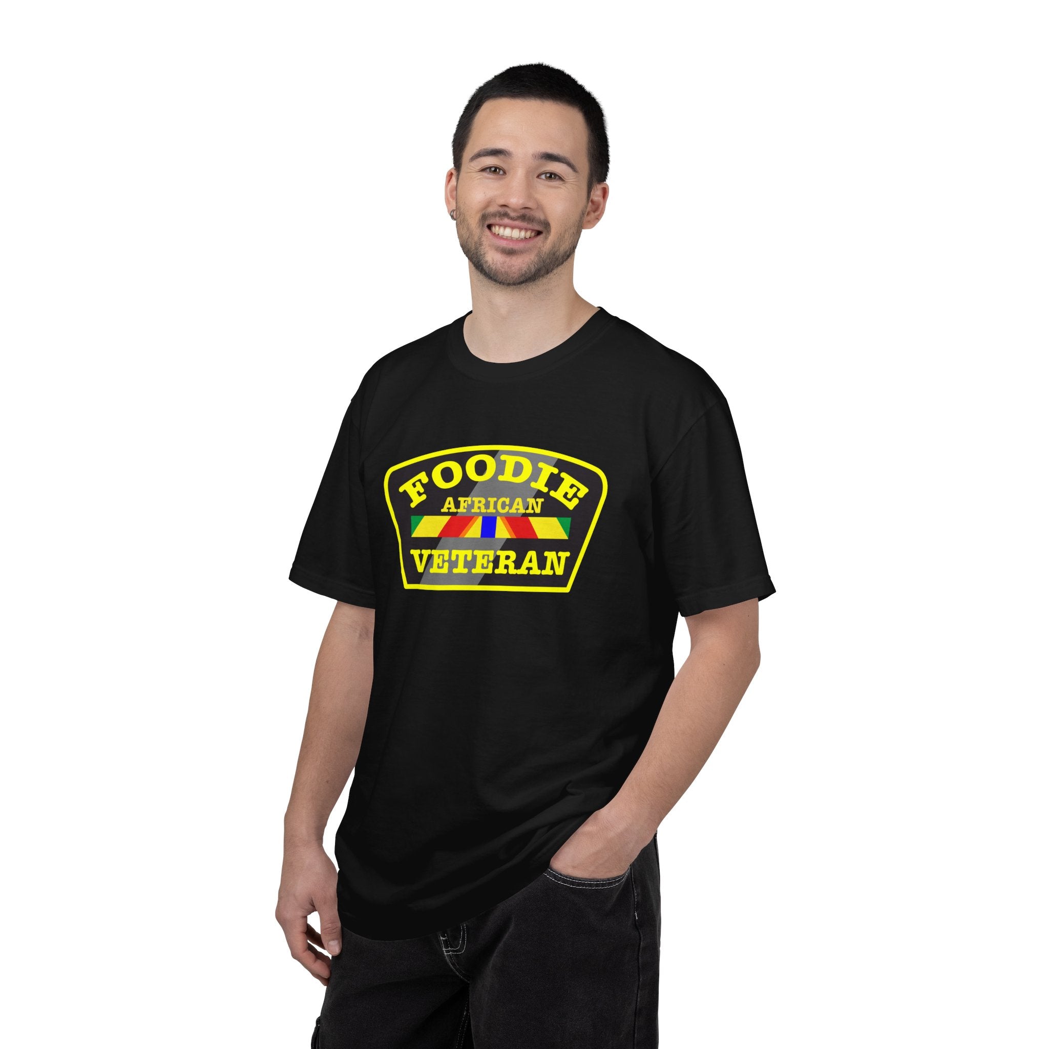 L.O.E.F Foodie Veteran AFRICAN Unisex Tee Shirt (Yellow)