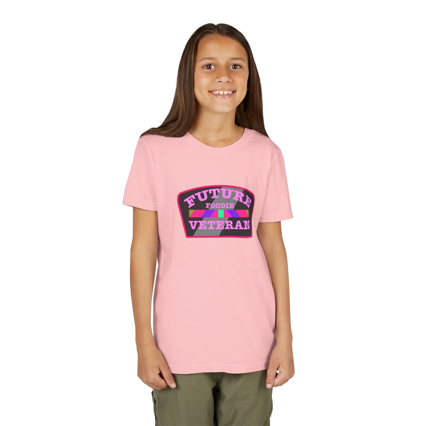 L.O.E.F Future Foodie Veteran Kids Tee Shirt (Pink)