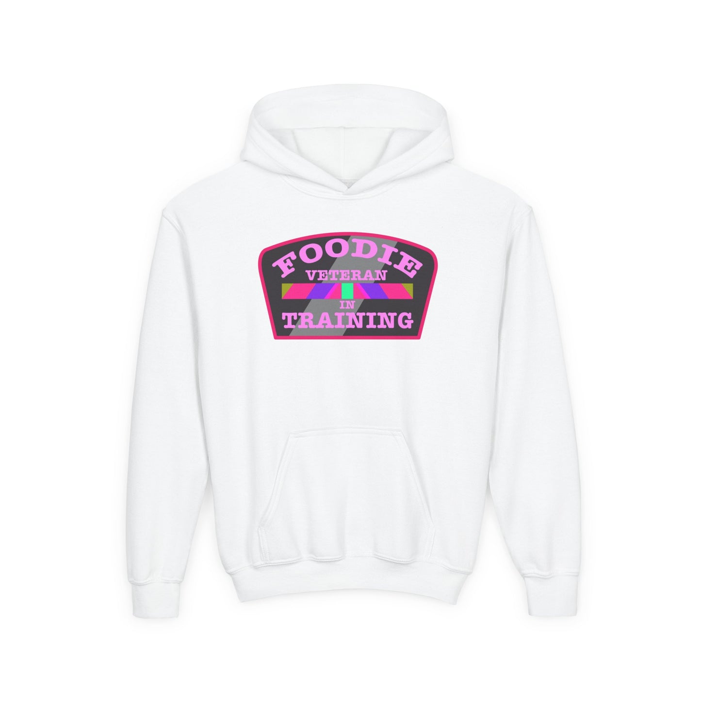 L.O.E.F Foodie Veteran In Training Youth Hoodie (Pink)